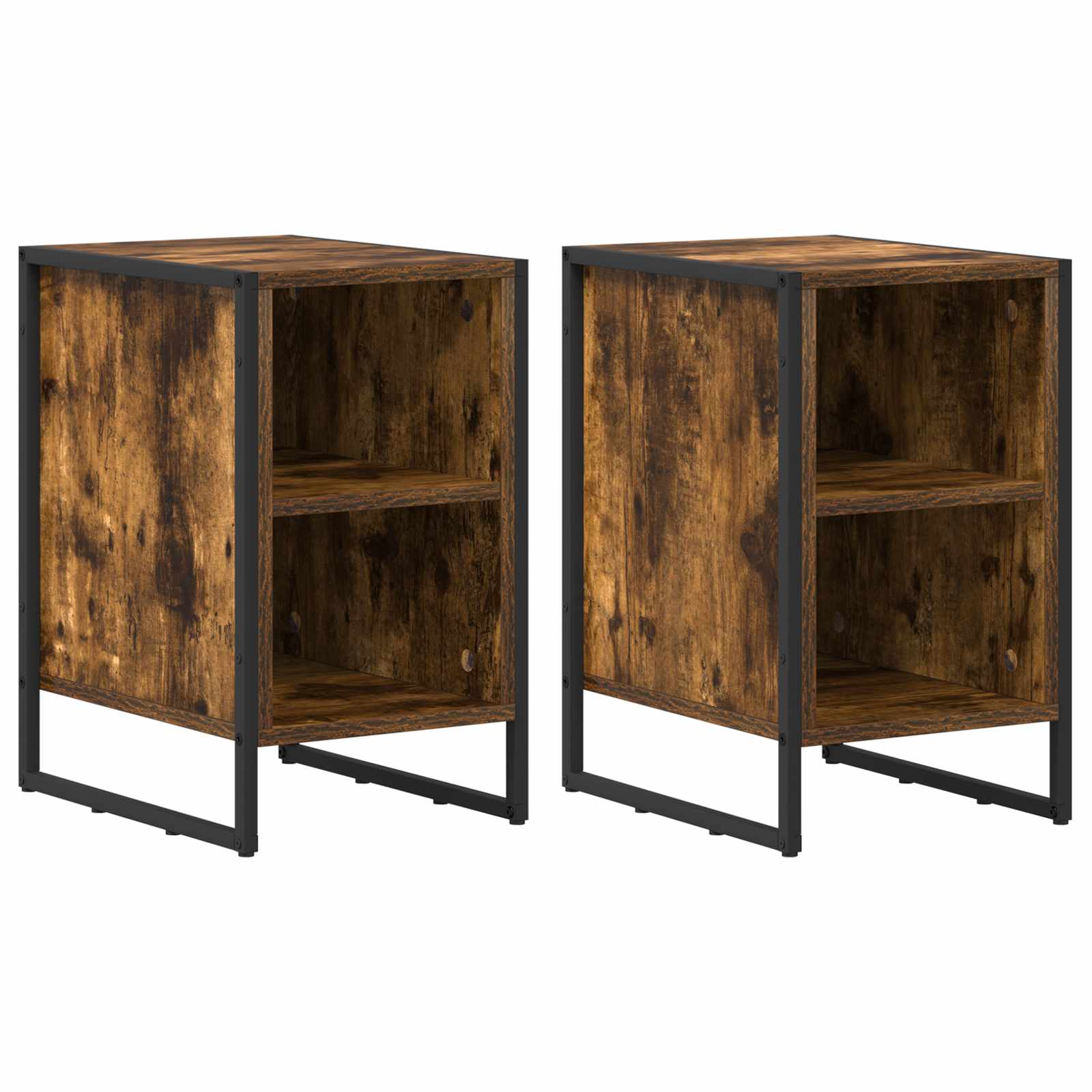 Noptiera 2 pcs Stejar Fumuriu 39.5 x 30 x 50 cm Lemn compozit