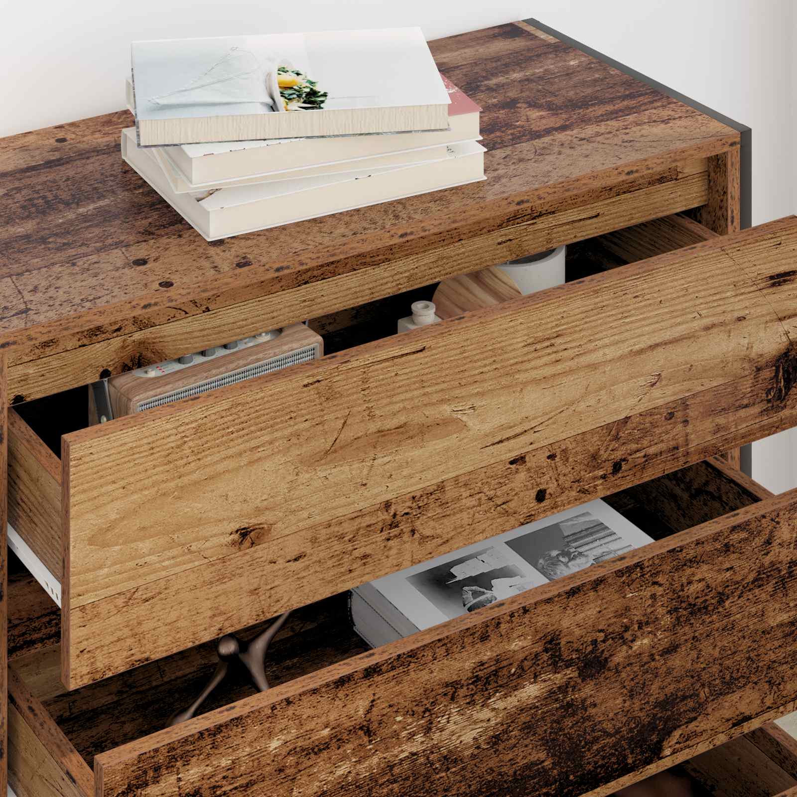 Bufet cu sertar Lemn Vechi 79 x 36 x 75.5 cm Lemn compozit — imaginea 4