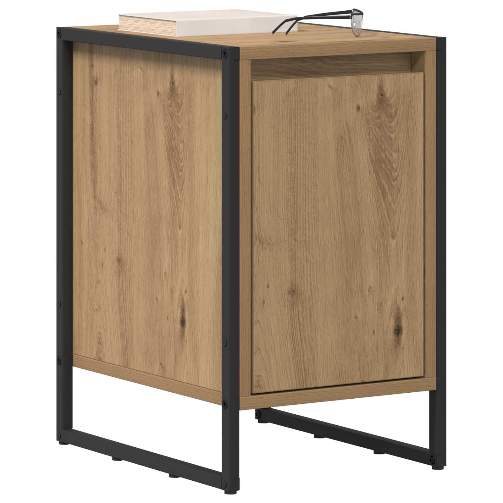Noptiera 2 pcs Stejar artizanal 39,5 x 30 x 50 cm Lemn compozit — imaginea 3