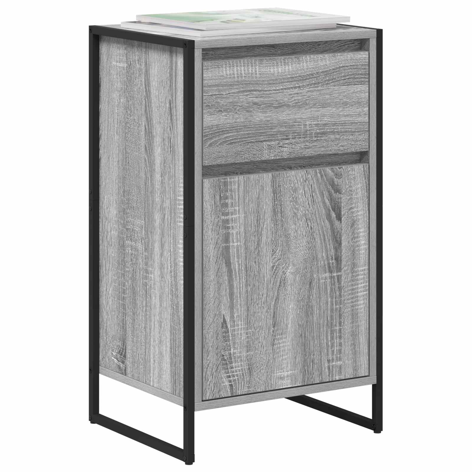 Bufet cu sertar Gri Sonoma 81 x 36 x 150.5 cm Lemn compozit — imaginea 3