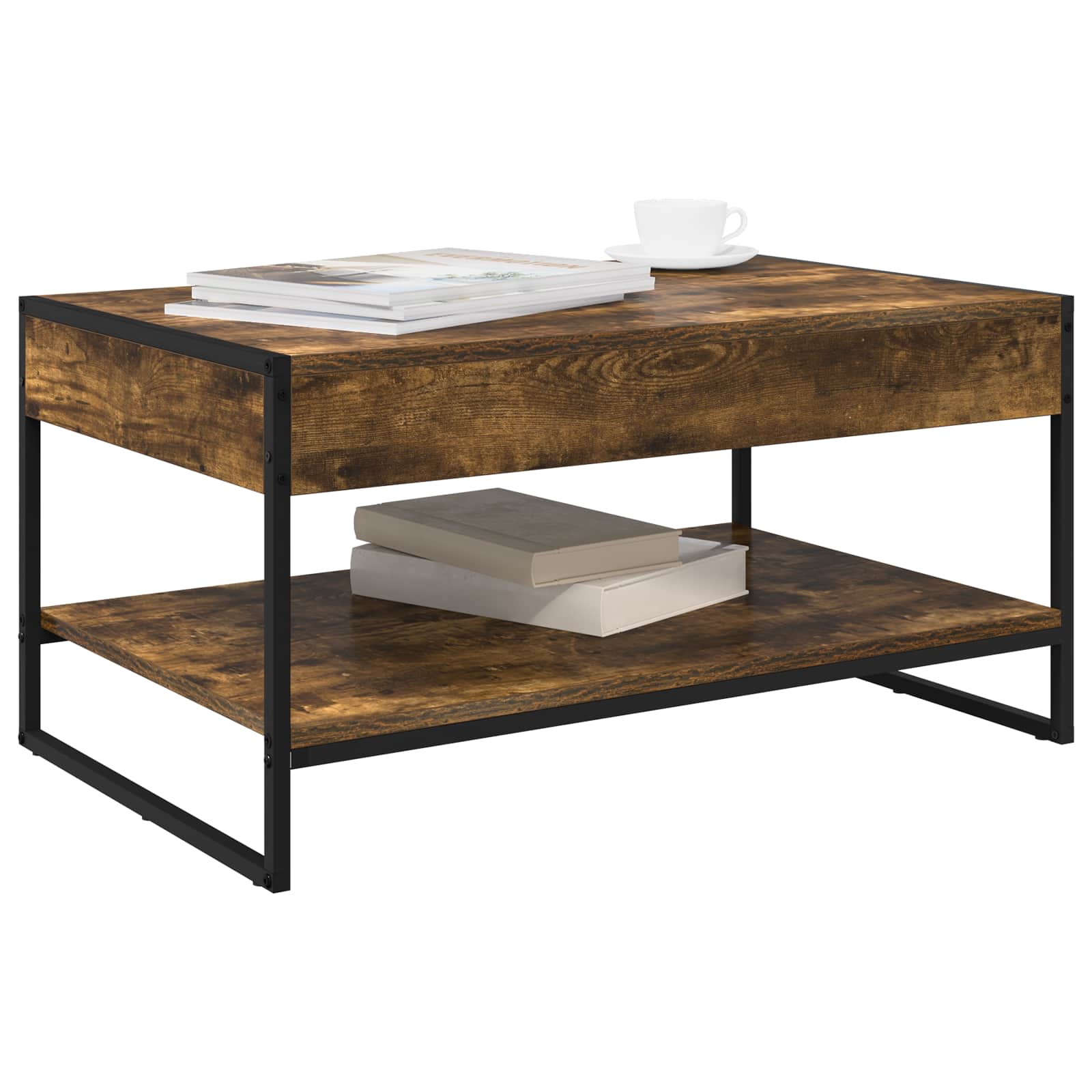 Masa de cafea Stejar fumuriu 80 x 50 x 40 cm Lemn compozit — imaginea 3