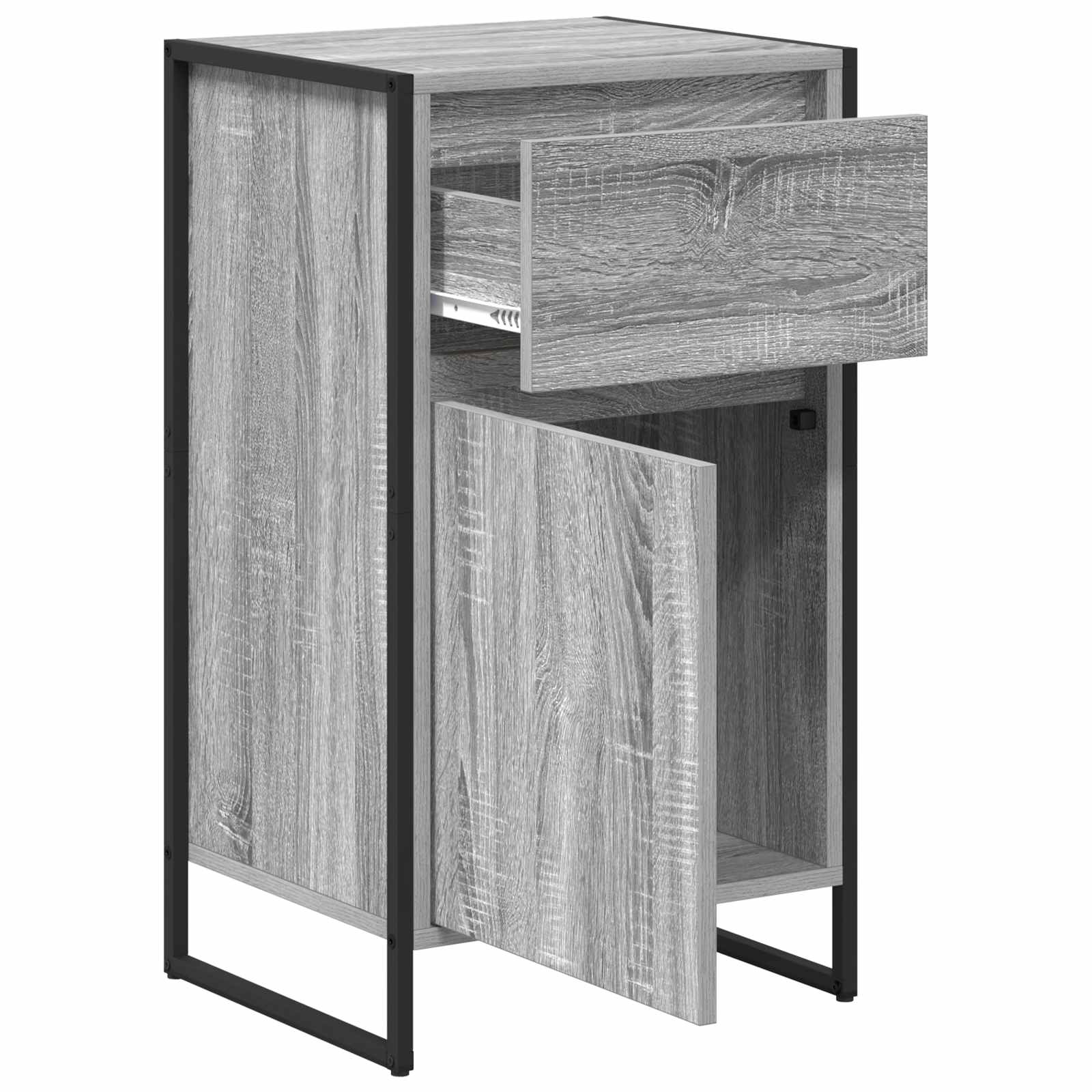 Bufet cu sertar Gri Sonoma 81 x 36 x 150.5 cm Lemn compozit — imaginea 5