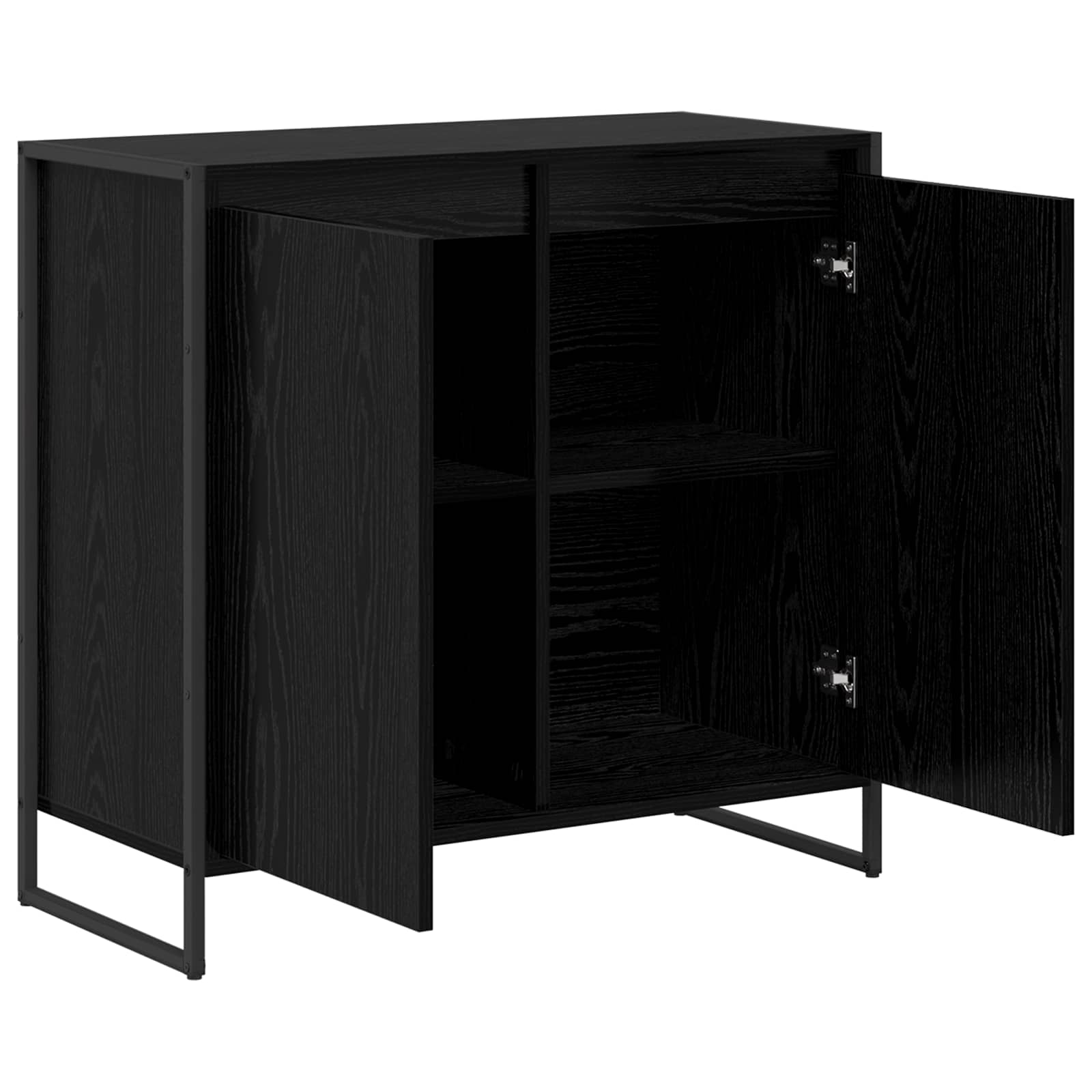 Dulap lateral Stejar Negru 79 x 36 x 75 cm Lemn compozit — imaginea 5