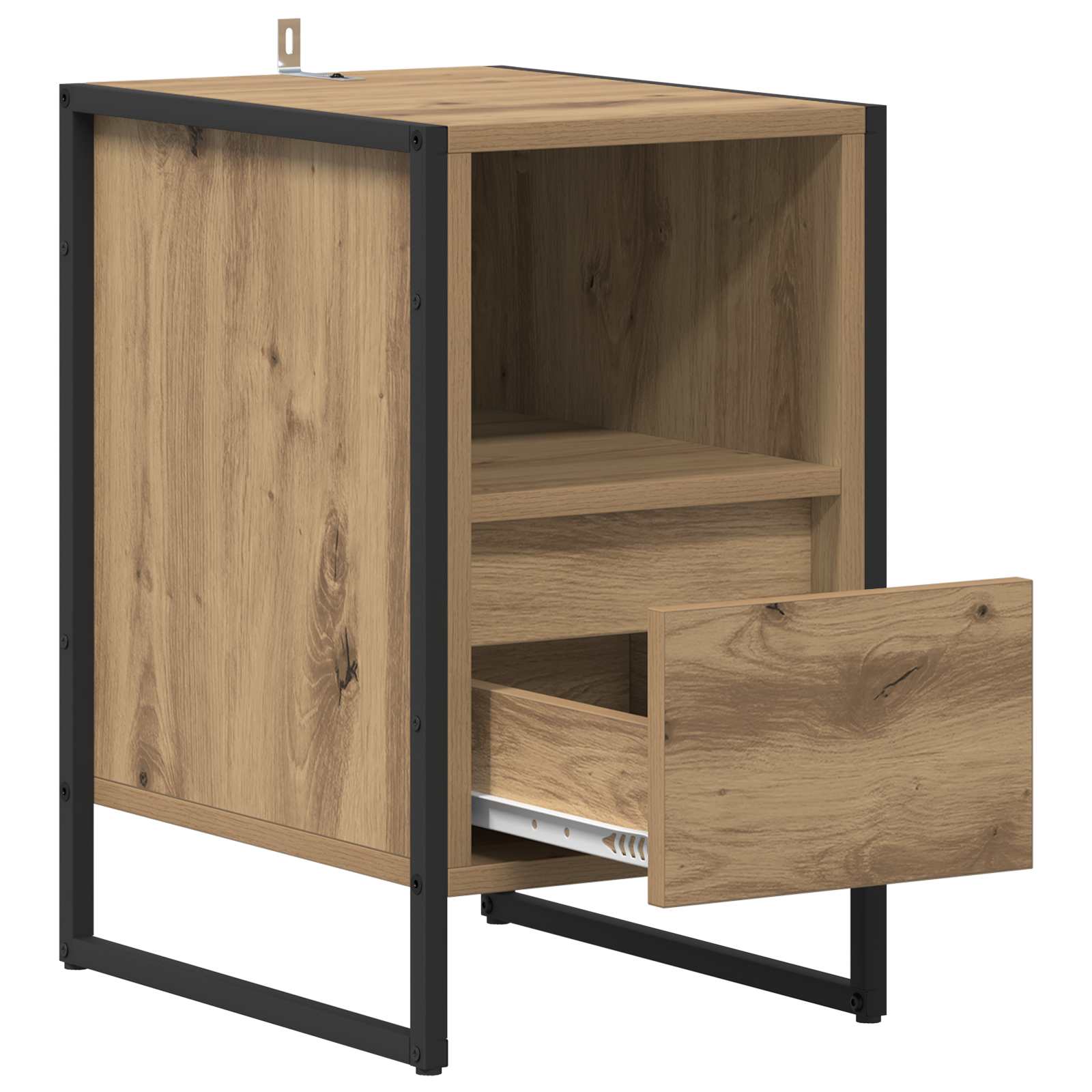 Noptiera 2 pcs Stejar artizanal 39,5 x 30 x 50 cm Lemn compozit — imaginea 6