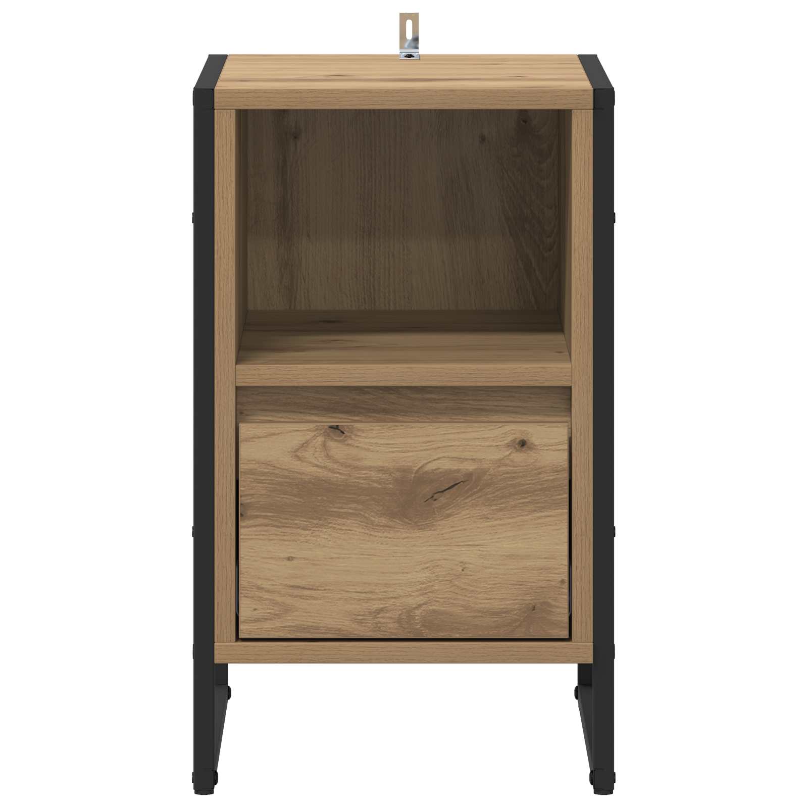 Noptiera 2 pcs Stejar artizanal 39,5 x 30 x 50 cm Lemn compozit — imaginea 7