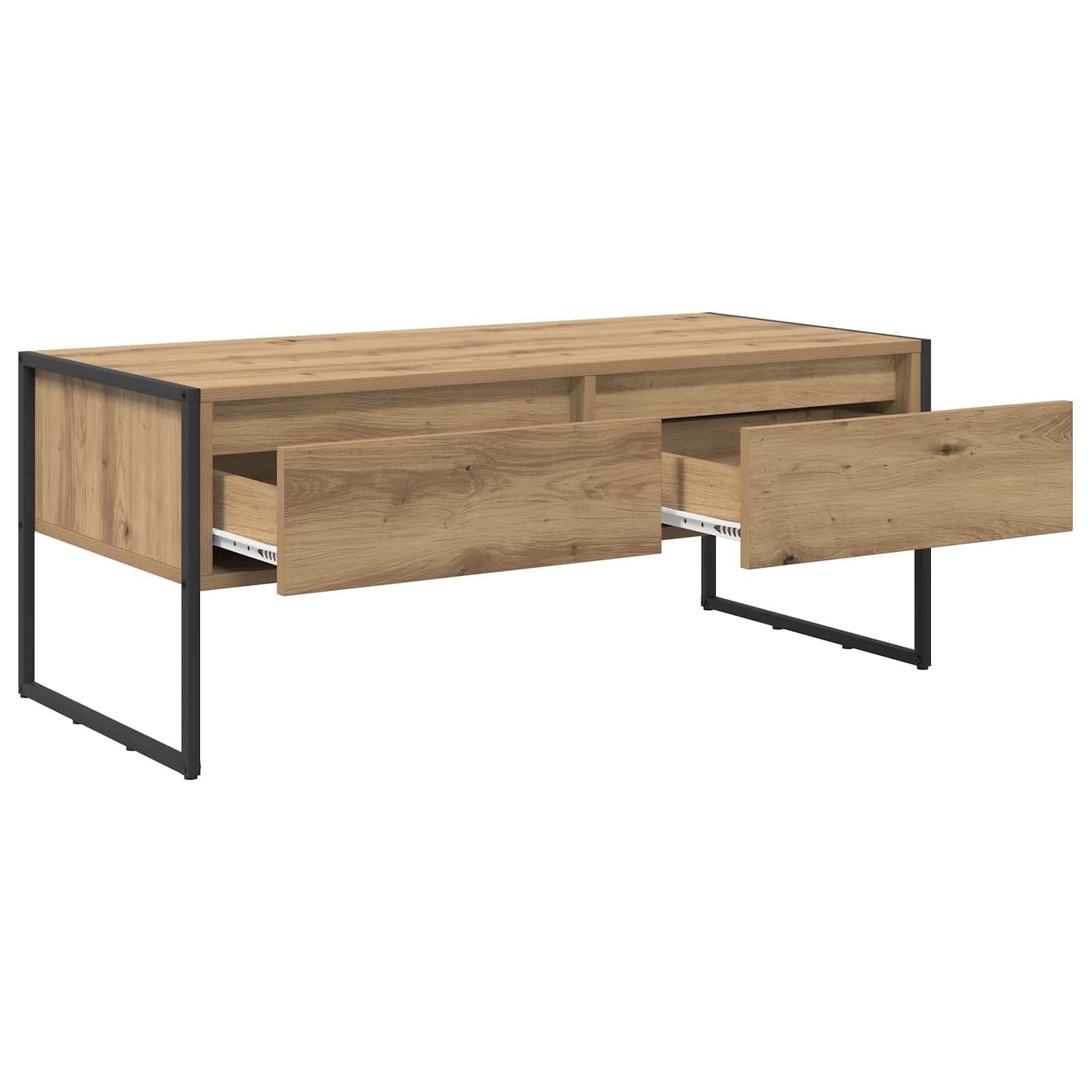 Masa de cafea Stejar artizanal 100 x 46 x 40 cm Lemn compozit — imaginea 5