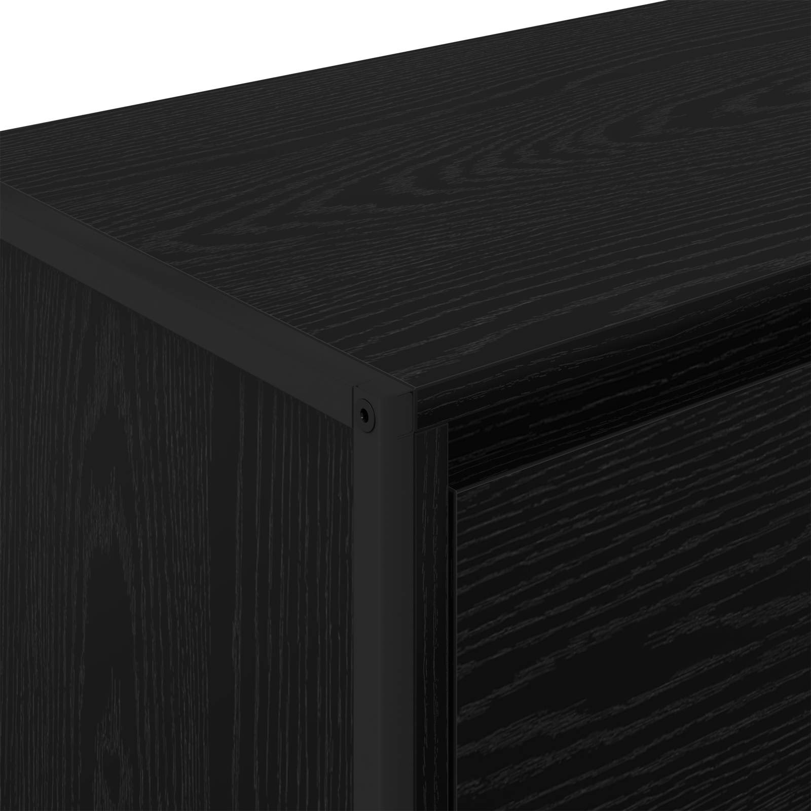 Dulap lateral Stejar Negru 79 x 36 x 75 cm Lemn compozit — imaginea 9