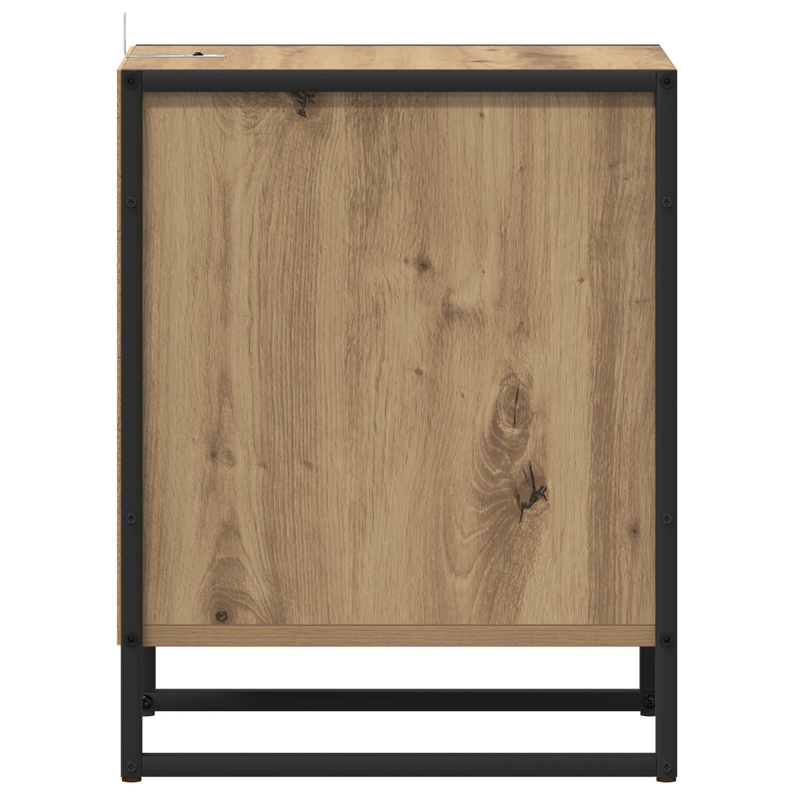 Noptiera 2 pcs Stejar artizanal 39,5 x 30 x 50 cm Lemn compozit — imaginea 8