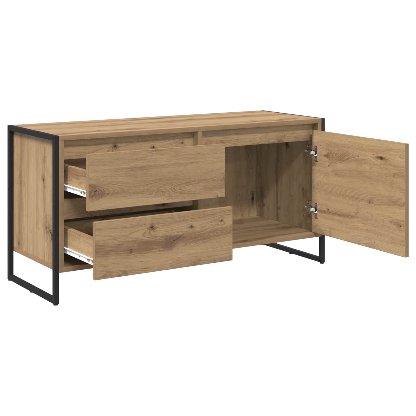 Cabinet TV Stejar artizanal 100 x 36 x 49.5 cm Lemn compozit — imaginea 5