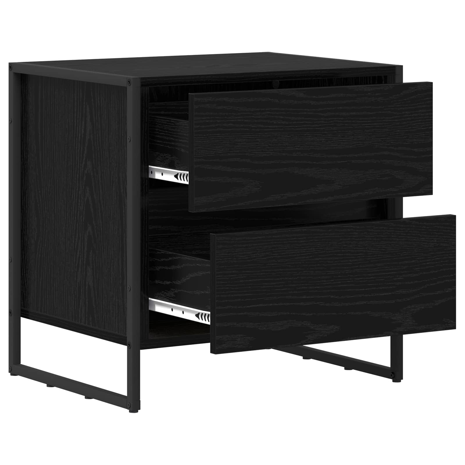 Noptiera 2 pcs Stejar Negru 50 x 39.5 x 50 cm Lemn compozit — imaginea 11