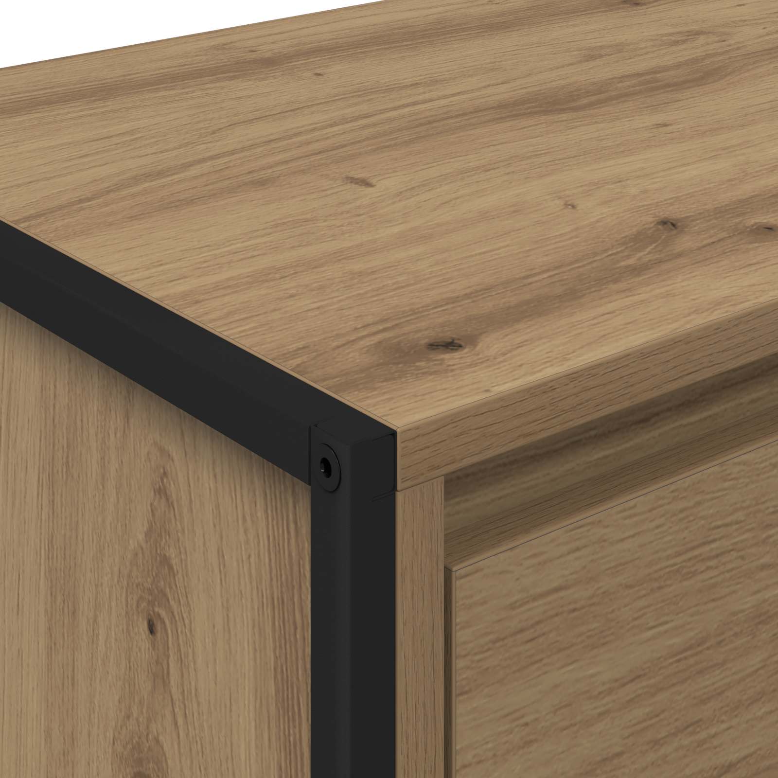 Cabinet TV Stejar artizanal 100 x 36 x 49.5 cm Lemn compozit — imaginea 9