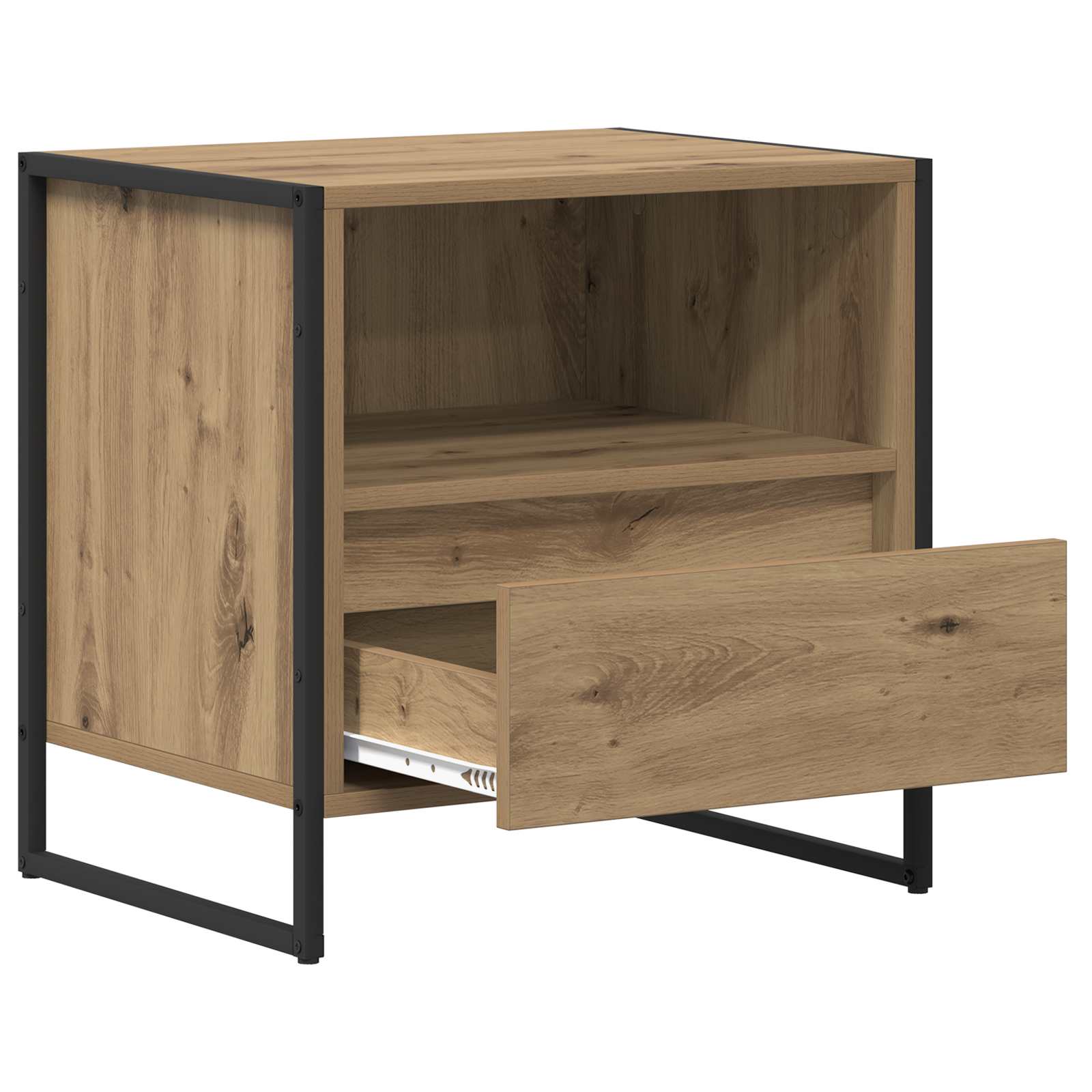 Noptiera 2 pcs Stejar artizanal 50 x 39,5 x 50 cm Lemn compozit — imaginea 11