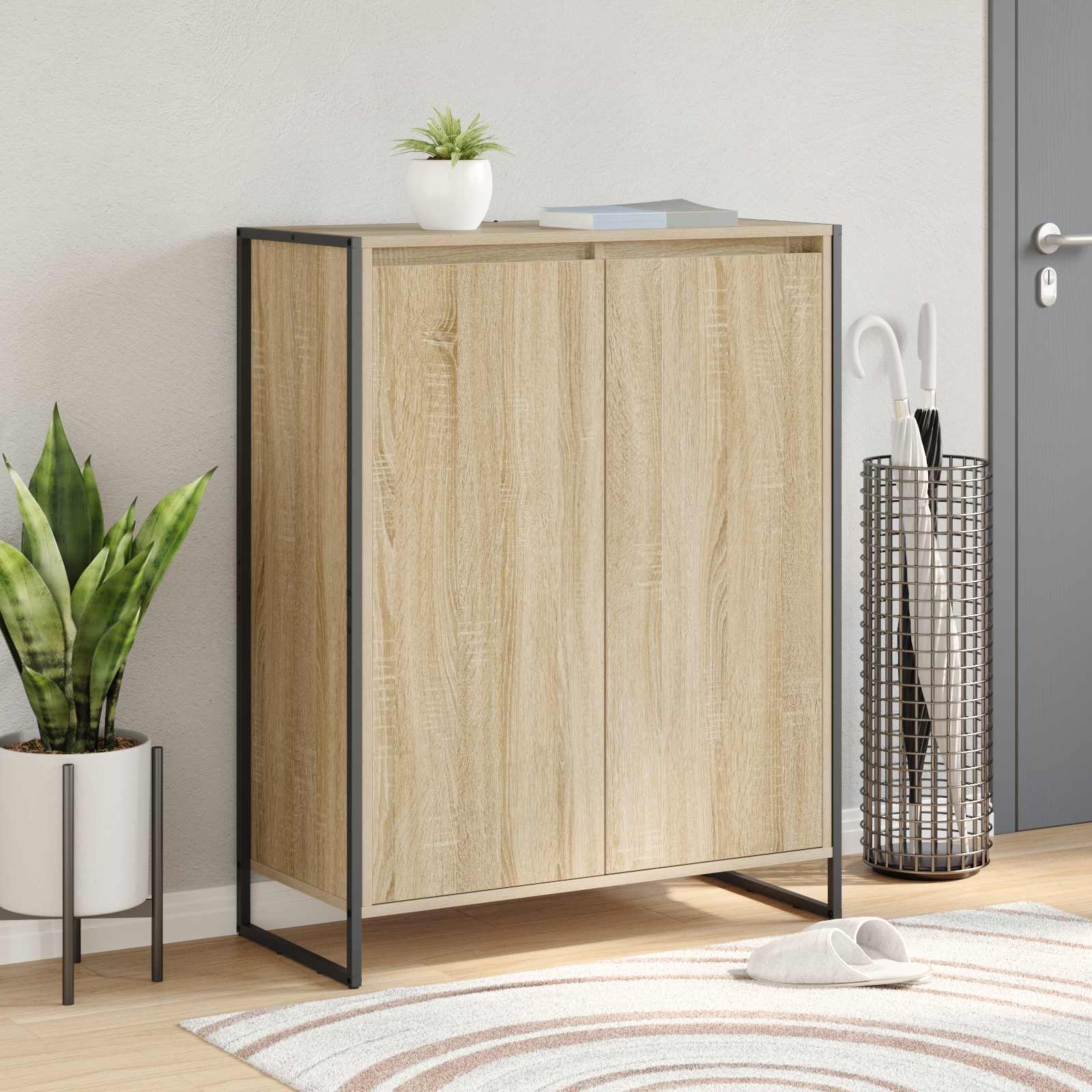 Dulap pentru pantofi Sonoma 79 x 36 x 100 cm Lemn compozit — imaginea 2