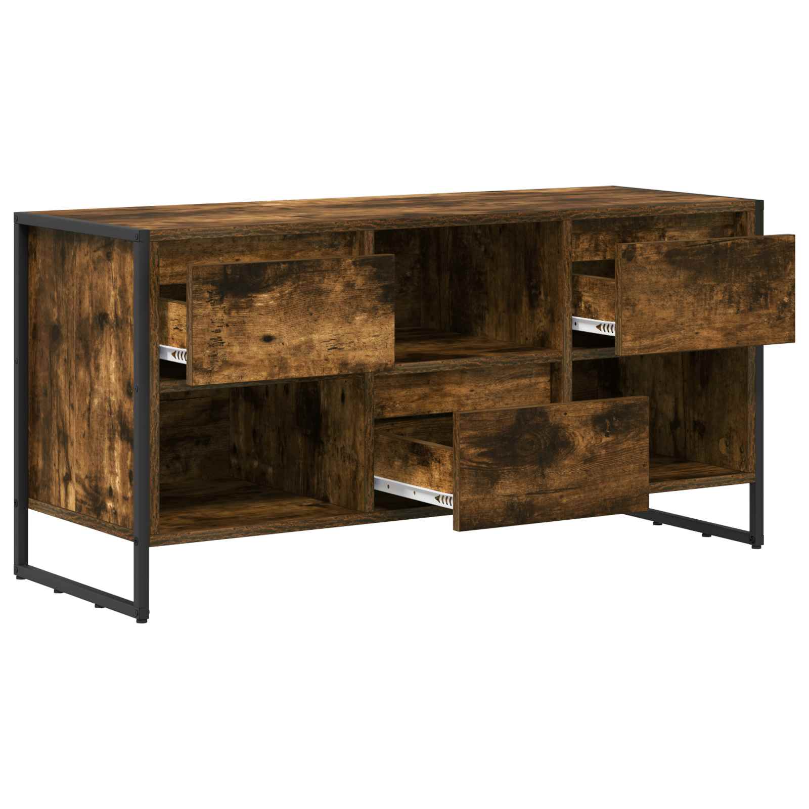 Cabinet TV Stejar fumuriu 100 x 36 x 49,5 cm Lemn compozit — imaginea 5