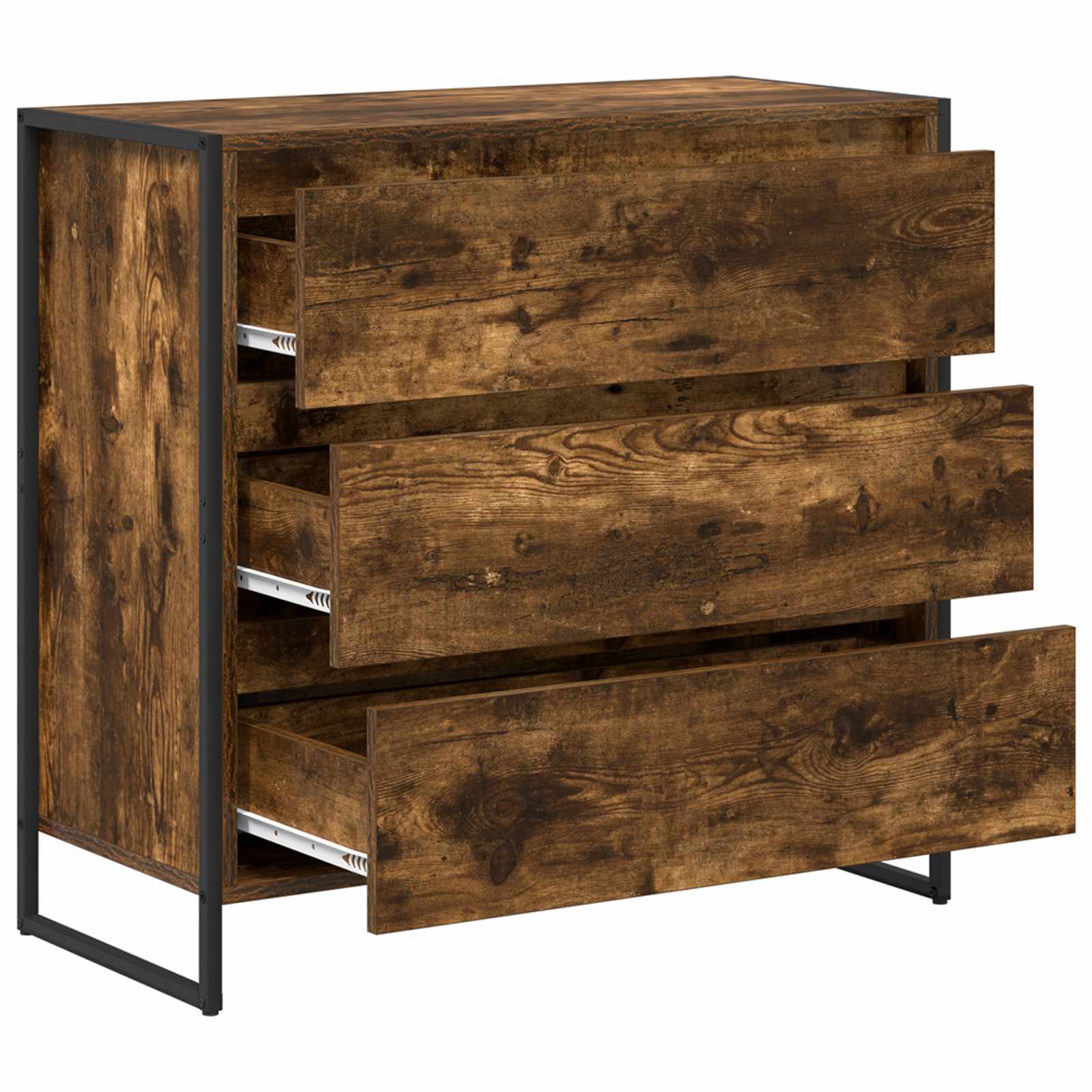 Bufet cu sertar Stejar fumuriu 79 x 36 x 75.5 cm Lemn compozit — imaginea 5