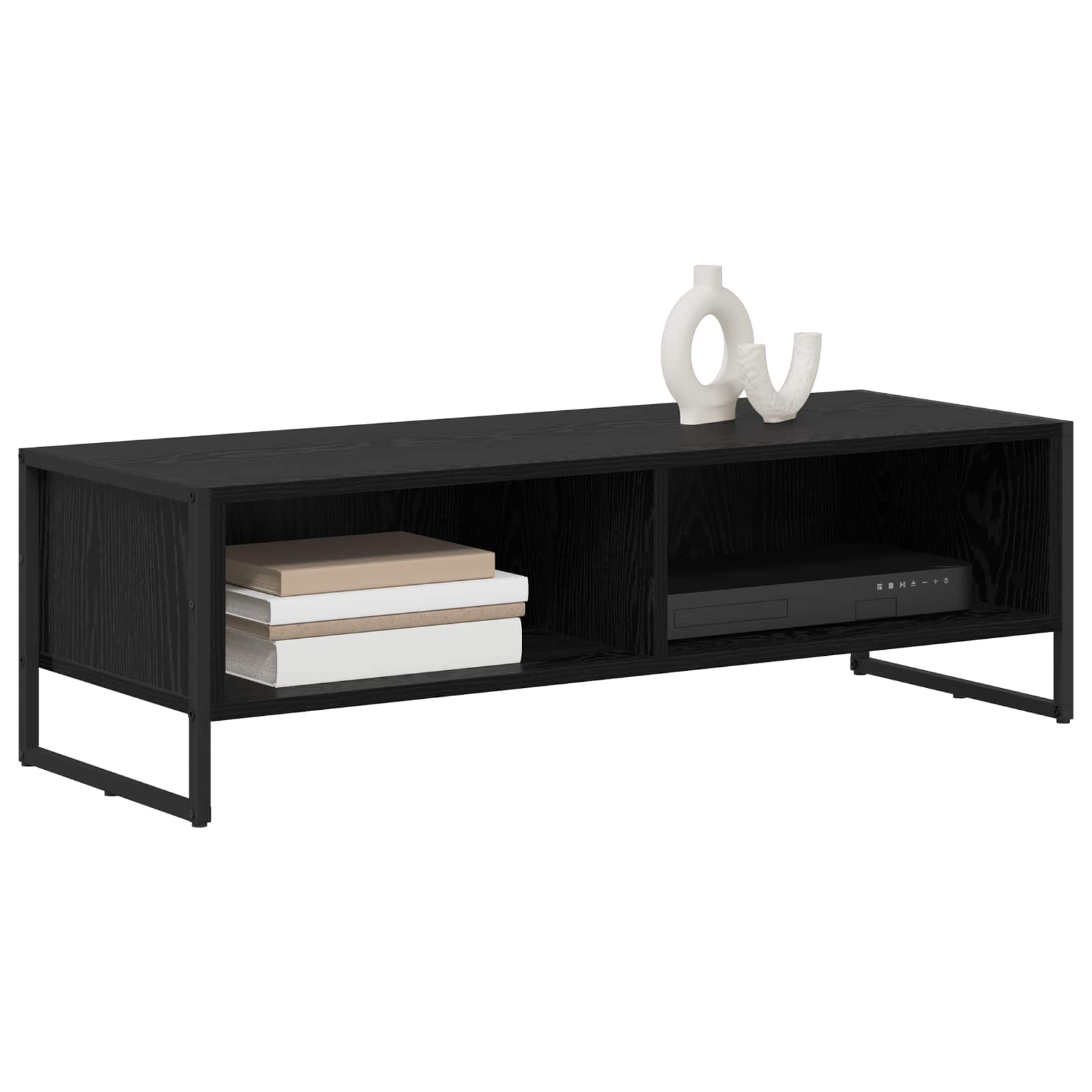 Cabinet TV Stejar Negru 100 x 36.5 x 30.5 cm Lemn compozit — imaginea 4