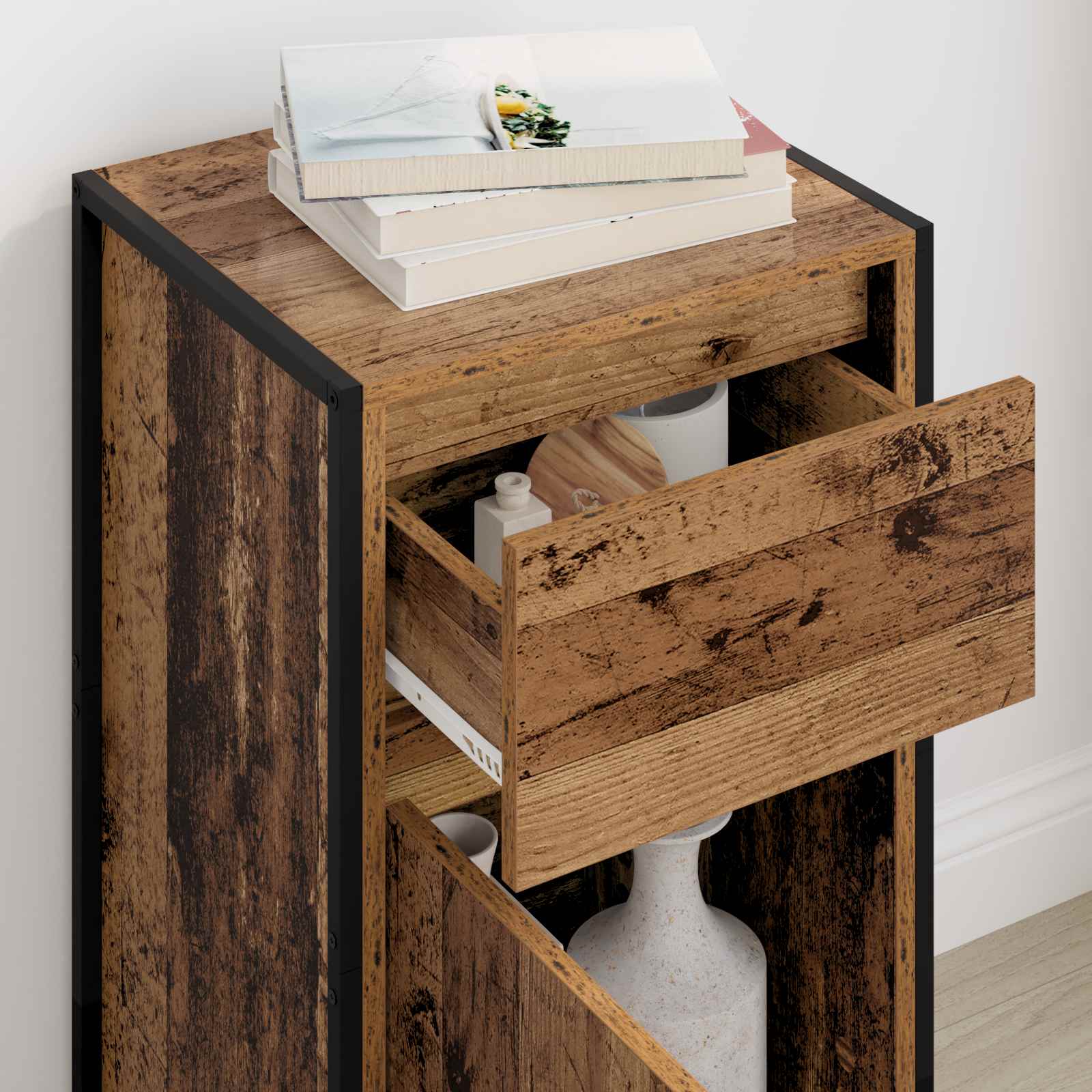 Bufet cu sertar Lemn Vechi 81 x 36 x 150.5 cm Lemn compozit — imaginea 4