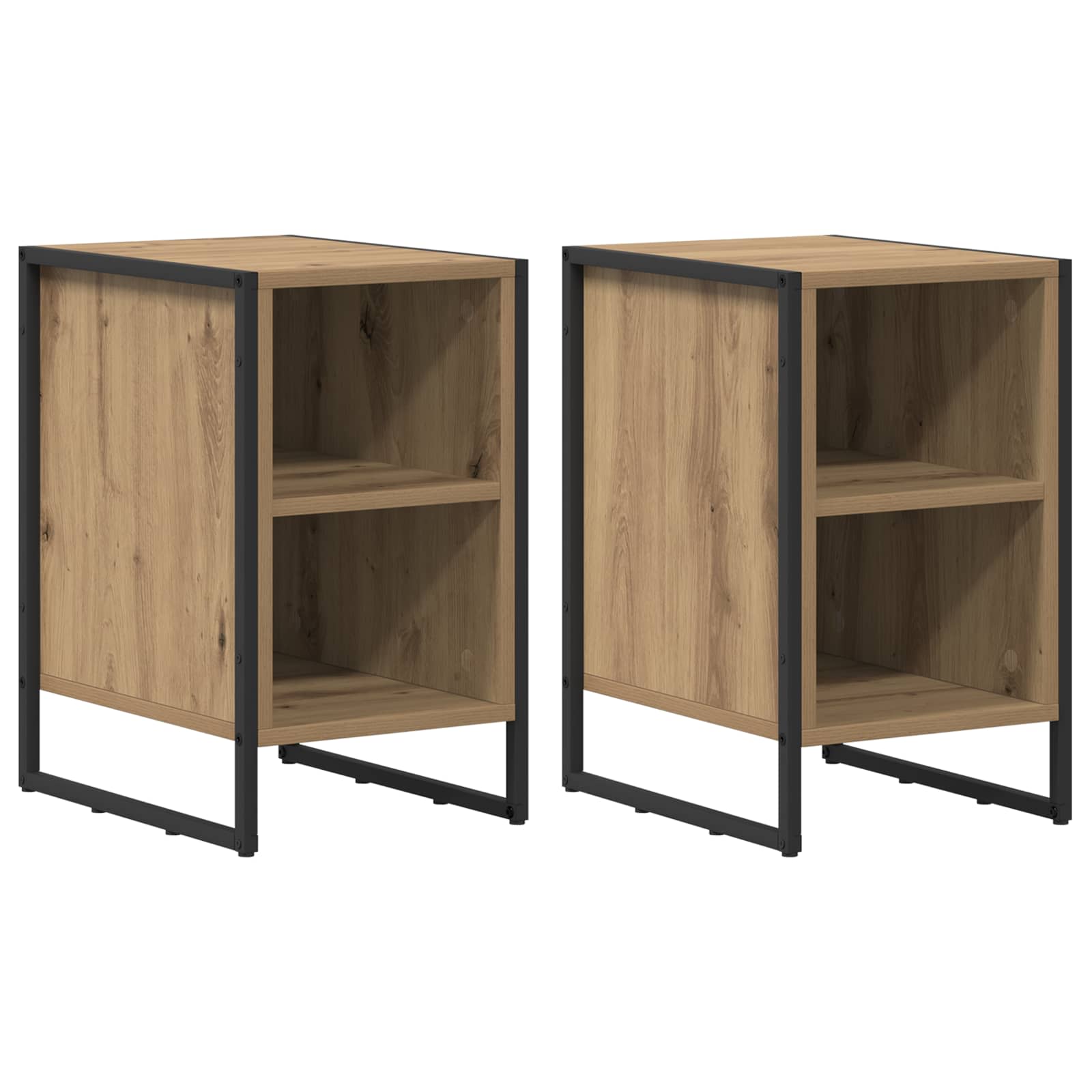 Noptiera 2 pcs Stejar artizanal 39.5 x 30 x 50 cm Lemn compozit