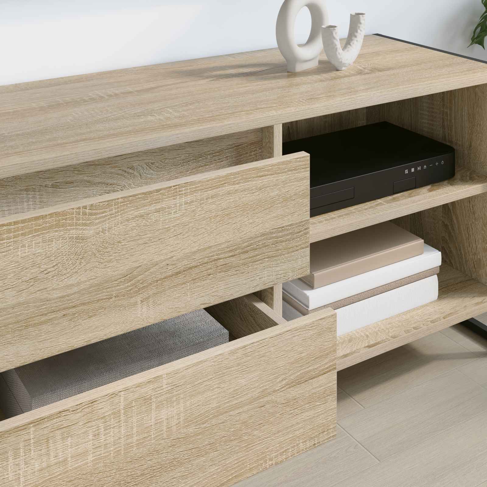 Cabinet TV cu sertar Sonoma 100 x 36 x 49,5 cm Lemn compozit — imaginea 4