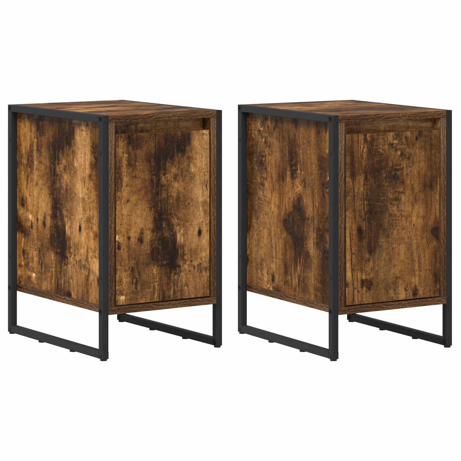 Noptiera 2 pcs Stejar fumuriu 39,5 x 30 x 50 cm Lemn compozit