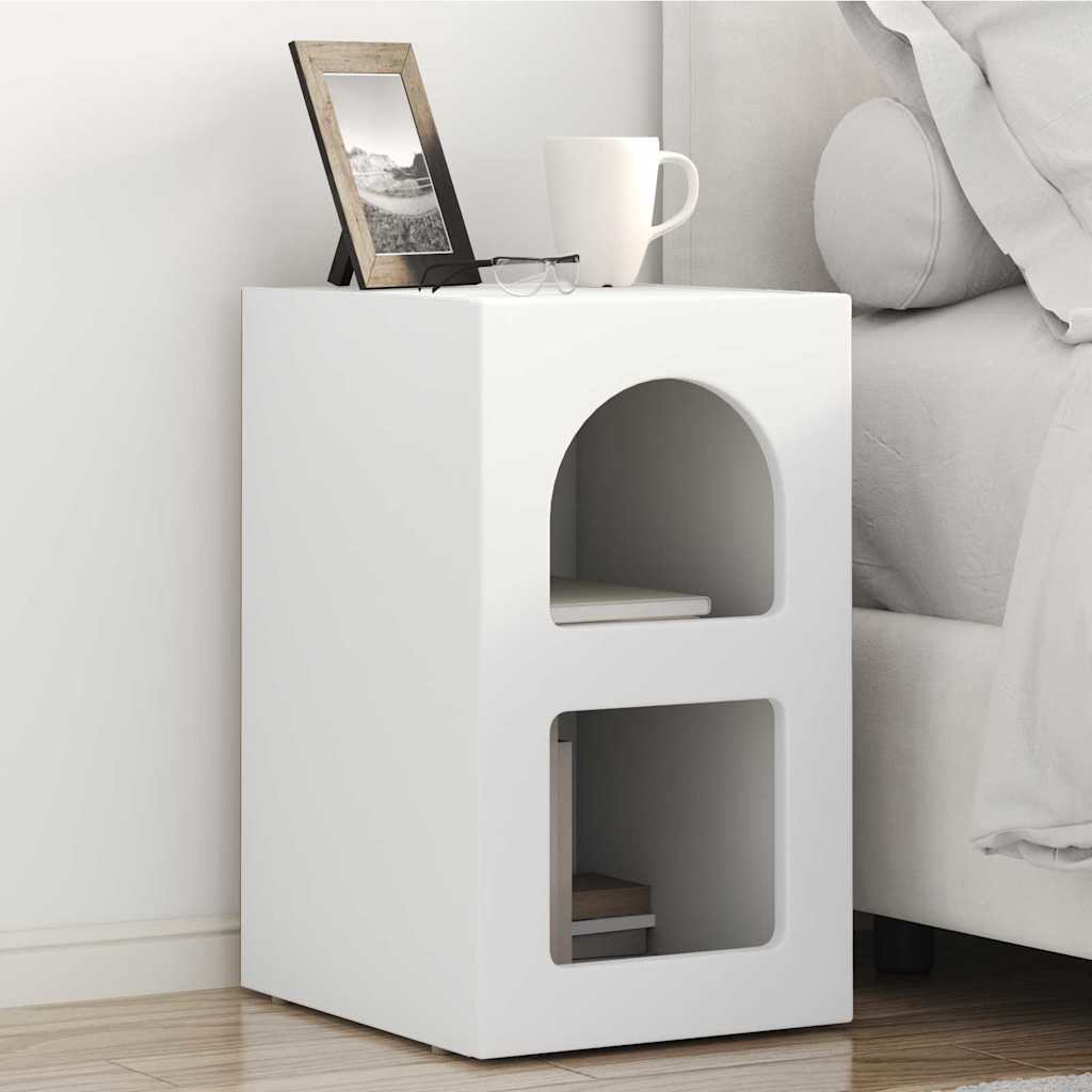 Noptiera 2 pcs Alb 29.5 x 35 x 50 cm Lemn compozit — imaginea 2