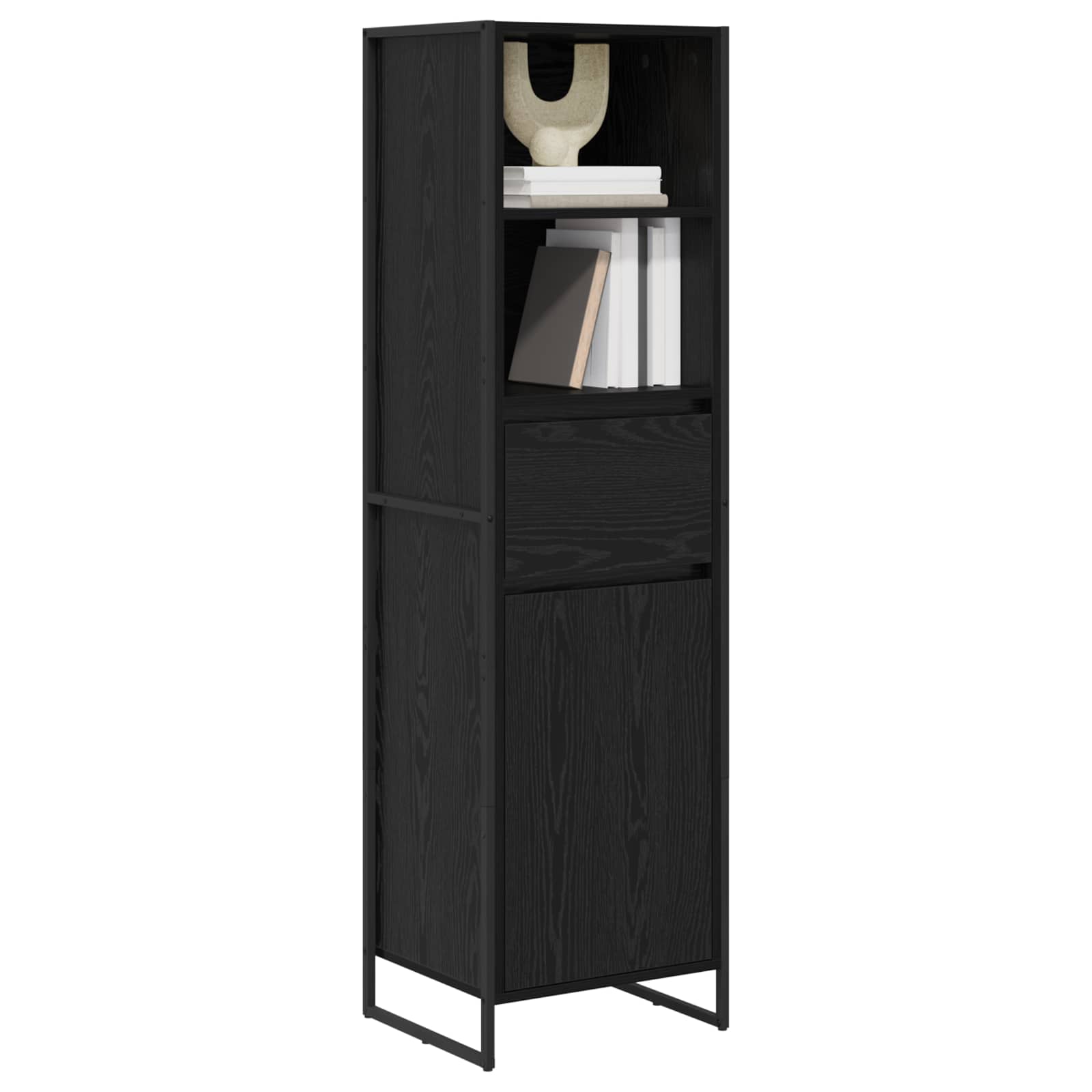 Dulap pentru carti cu sertar Stejar Negru 43 x 36 x 150.5 cm — imaginea 3