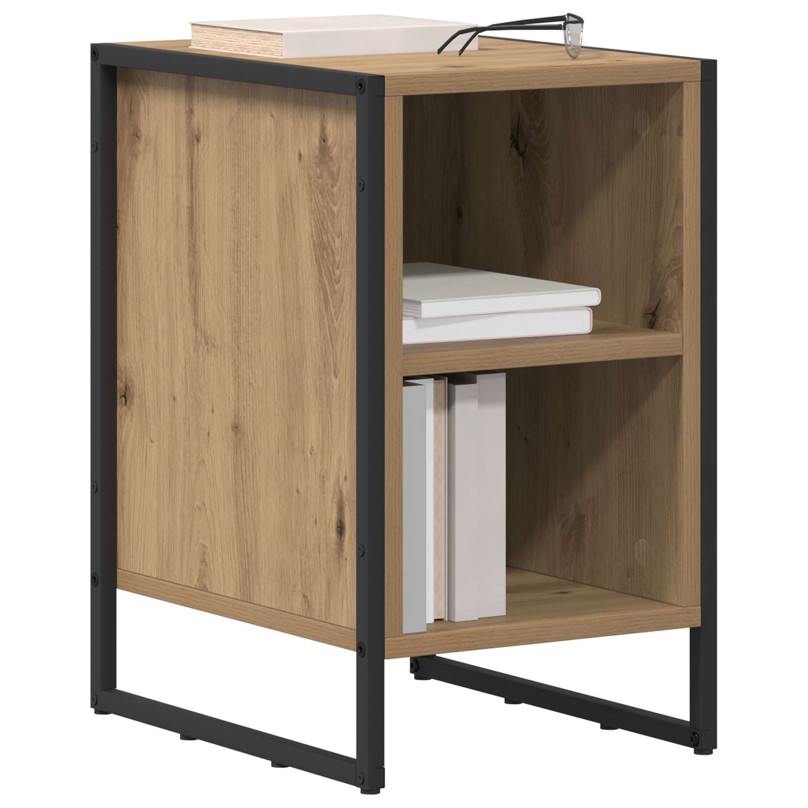Noptiera 2 pcs Stejar artizanal 39.5 x 30 x 50 cm Lemn compozit — imaginea 3