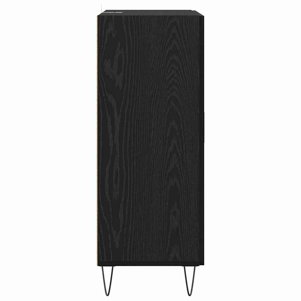 Bufet Stejar Negru 69,5 x 34 x 90 cm Lemn compozit — imaginea 8