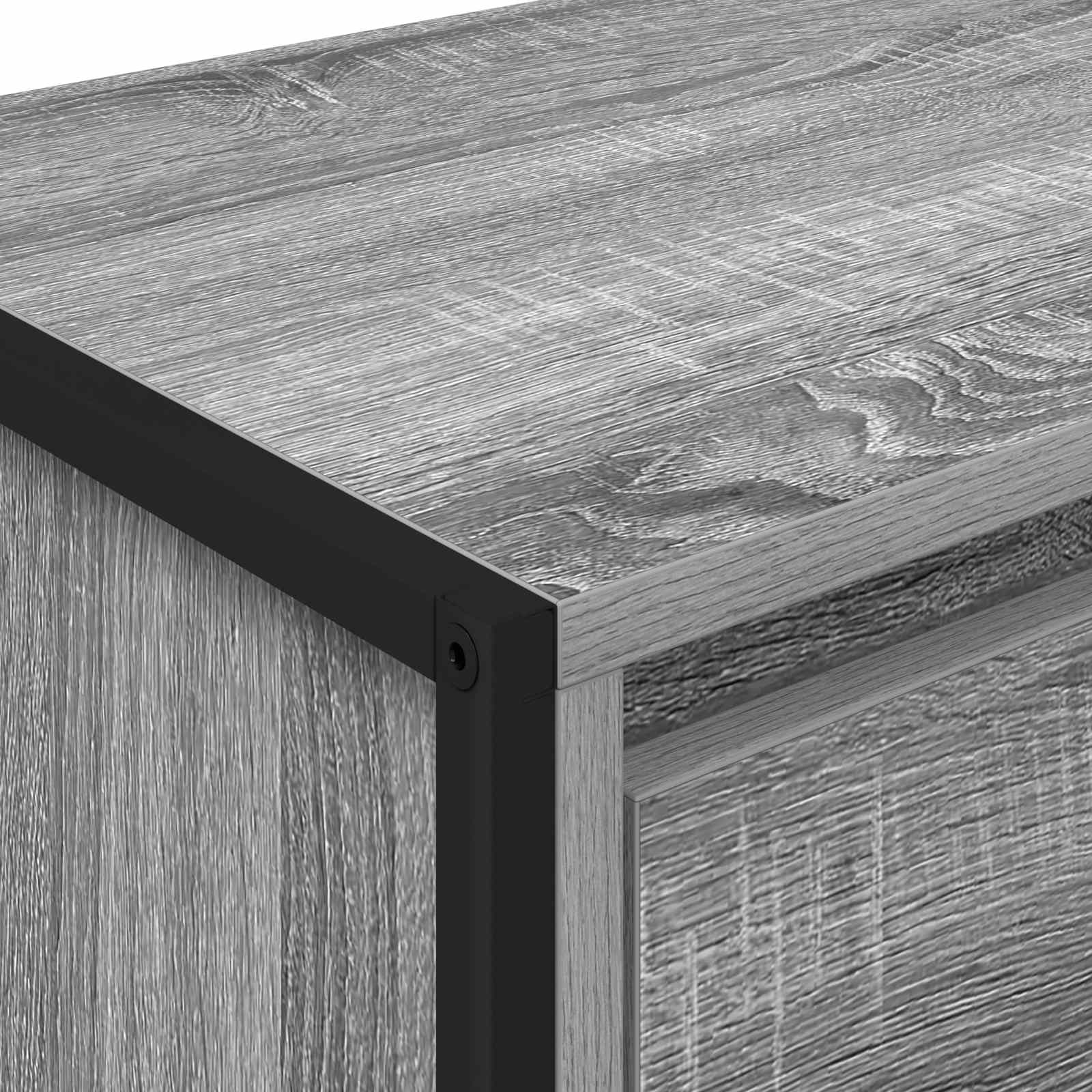 Noptiera Gri Sonoma 39,5 x 30 x 50 cm Lemn compozit — imaginea 9