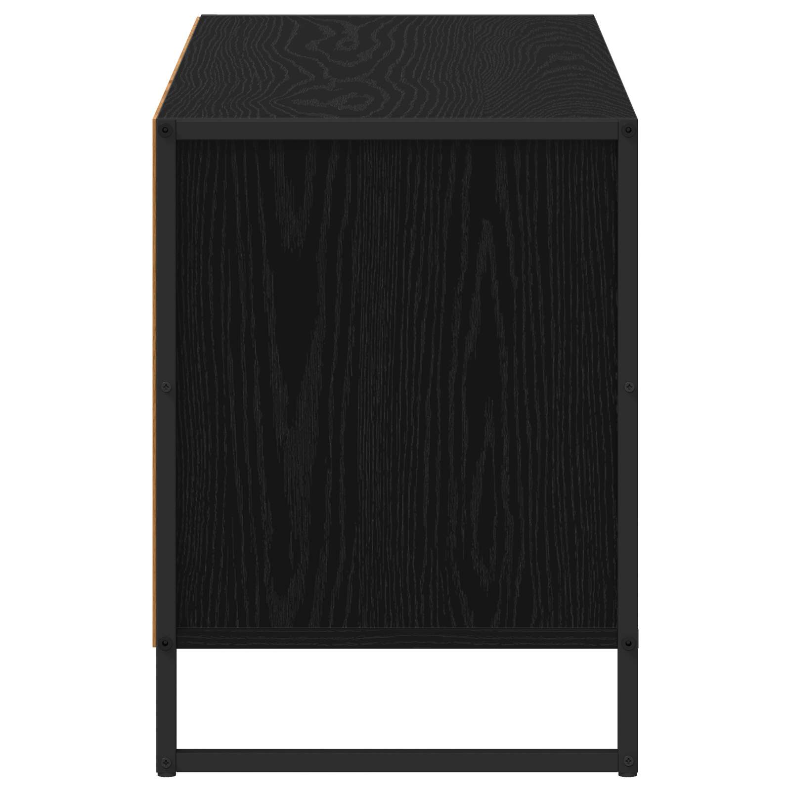 Cabinet TV Stejar Negru 100 x 36 x 49,5 cm Lemn compozit — imaginea 7