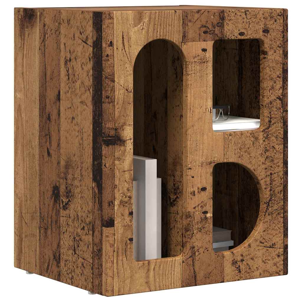 Noptiera Lemn vechi 40 x 35 x 50 cm Lemn compozit — imaginea 4