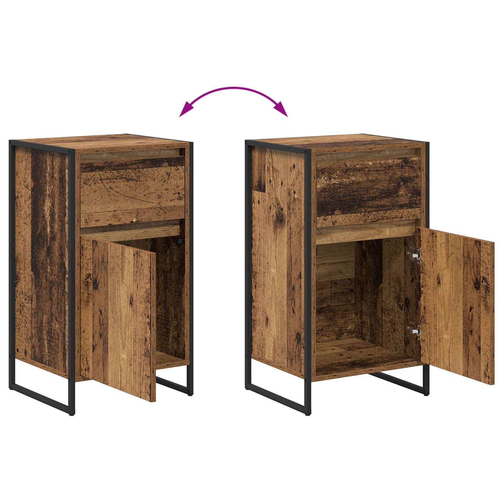 Bufet cu sertar Lemn Vechi 81 x 36 x 150.5 cm Lemn compozit — imaginea 12