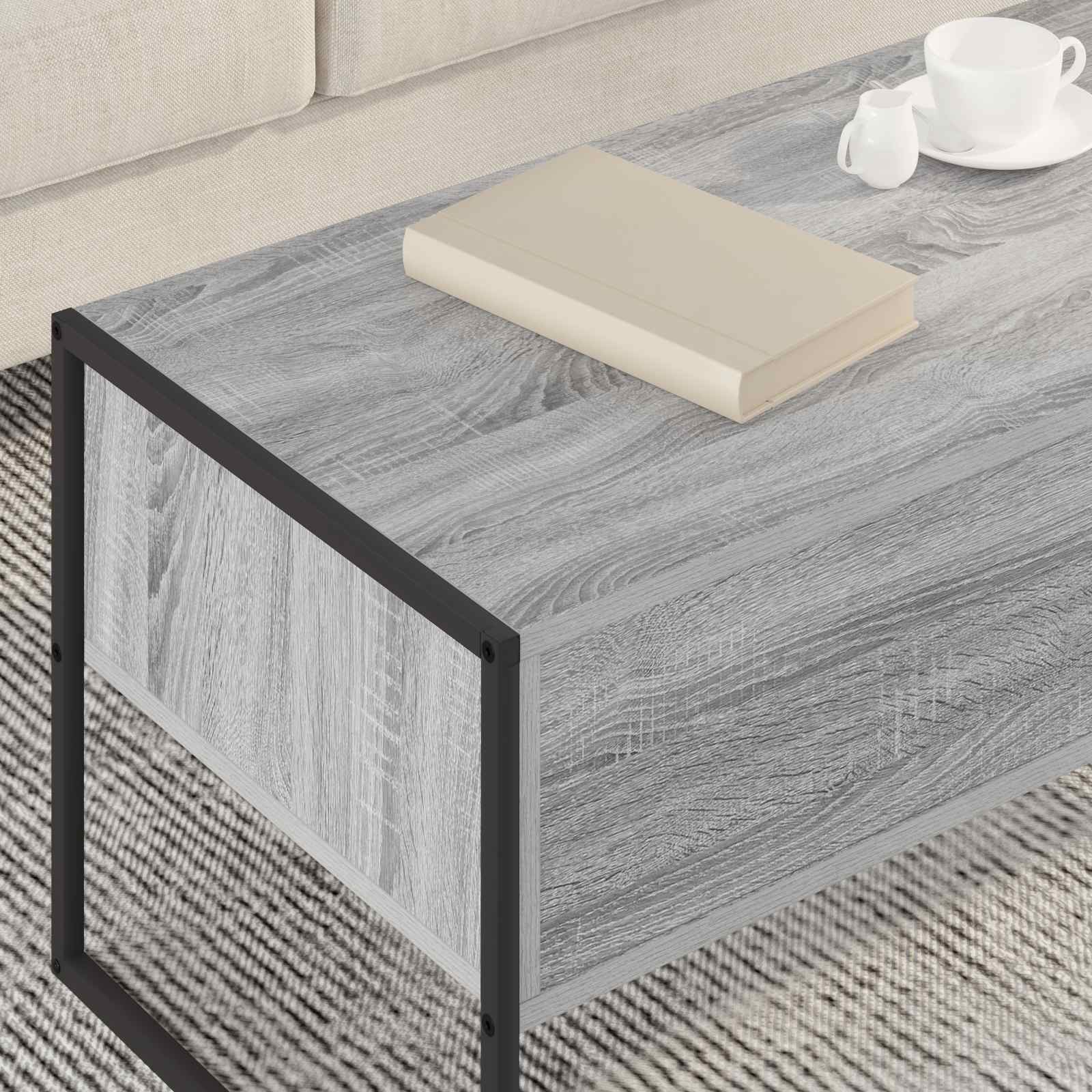 Masa de cafea Gri Sonoma 100 x 46 x 40 cm Lemn compozit — imaginea 4