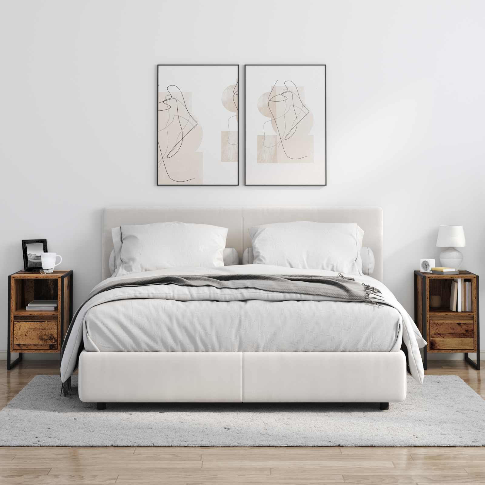 Noptiera cu sertar Lemn Vechi 39,5 x 30 x 50 cm Lemn compozit — imaginea 4