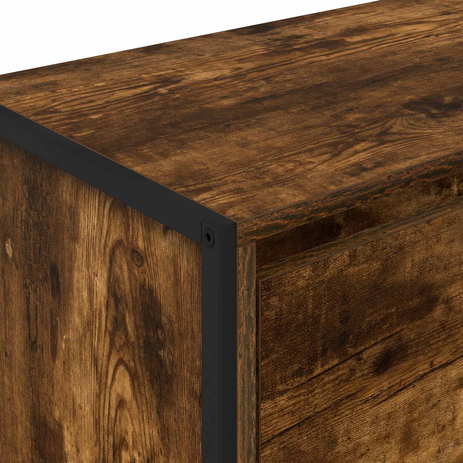 Dulap lateral Stejar fumuriu 96,5 x 30 x 75 cm Lemn compozit — imaginea 9