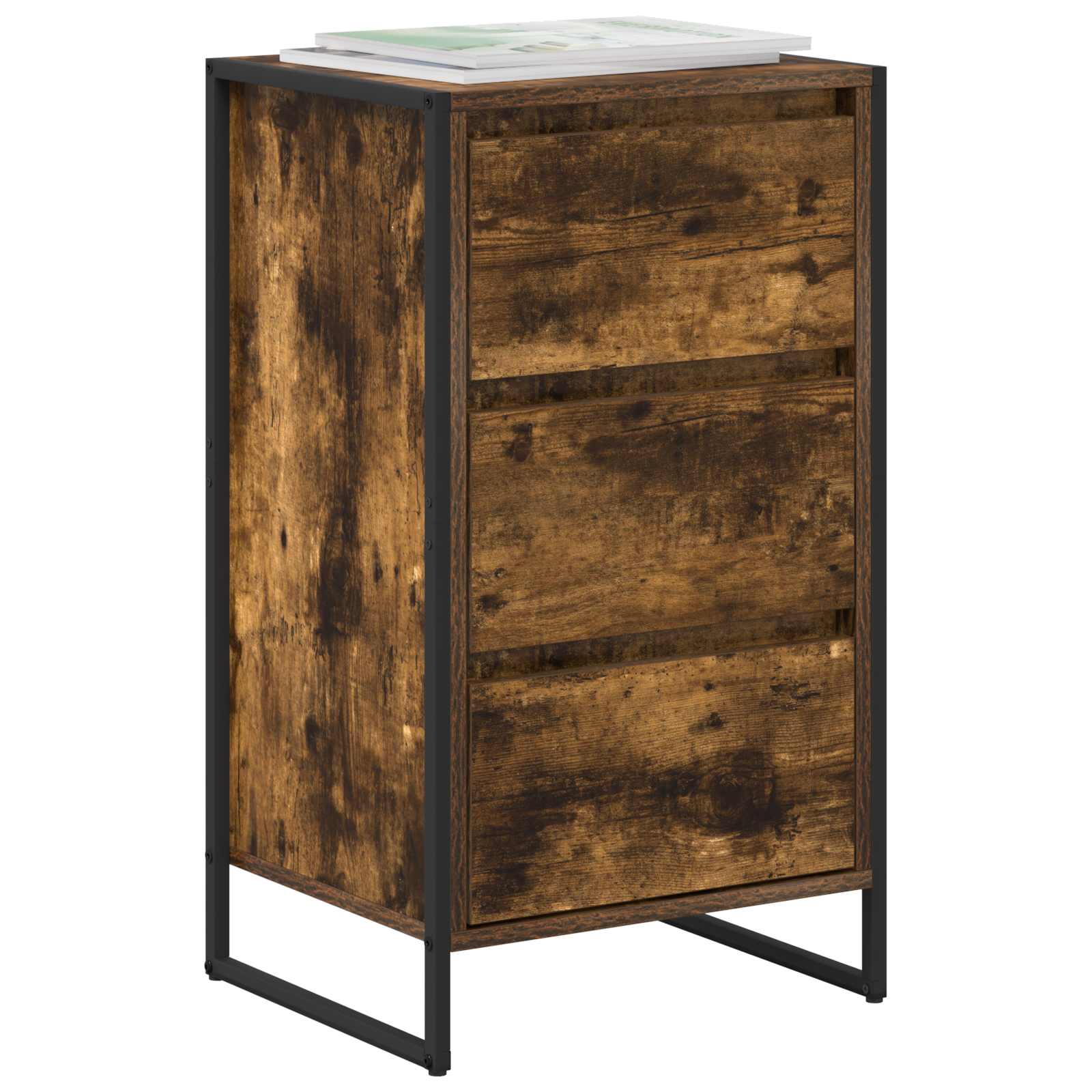 Bufet cu sertar Stejar fumuriu 42 x 36 x 75.5 cm Lemn compozit — imaginea 3