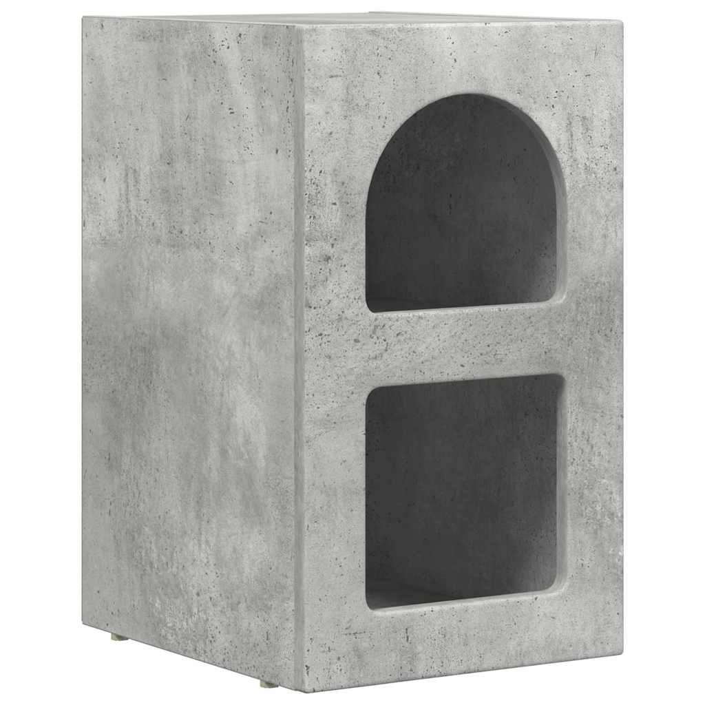 Noptiera Gri din beton 29.5 x 35 x 50 cm Lemn compozit