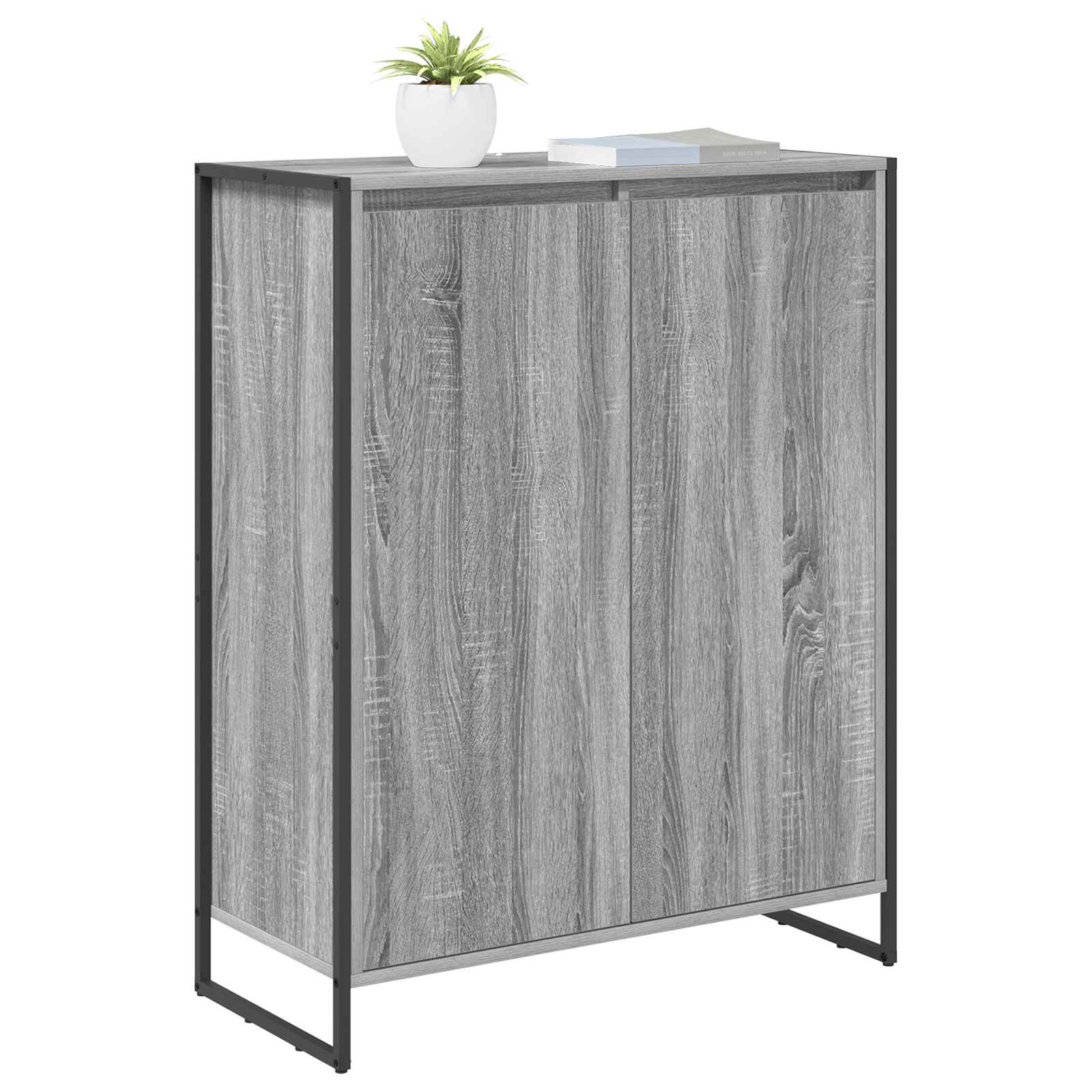 Dulap pentru pantofi Gri Sonoma 79 x 36 x 100 cm Lemn compozit — imaginea 3