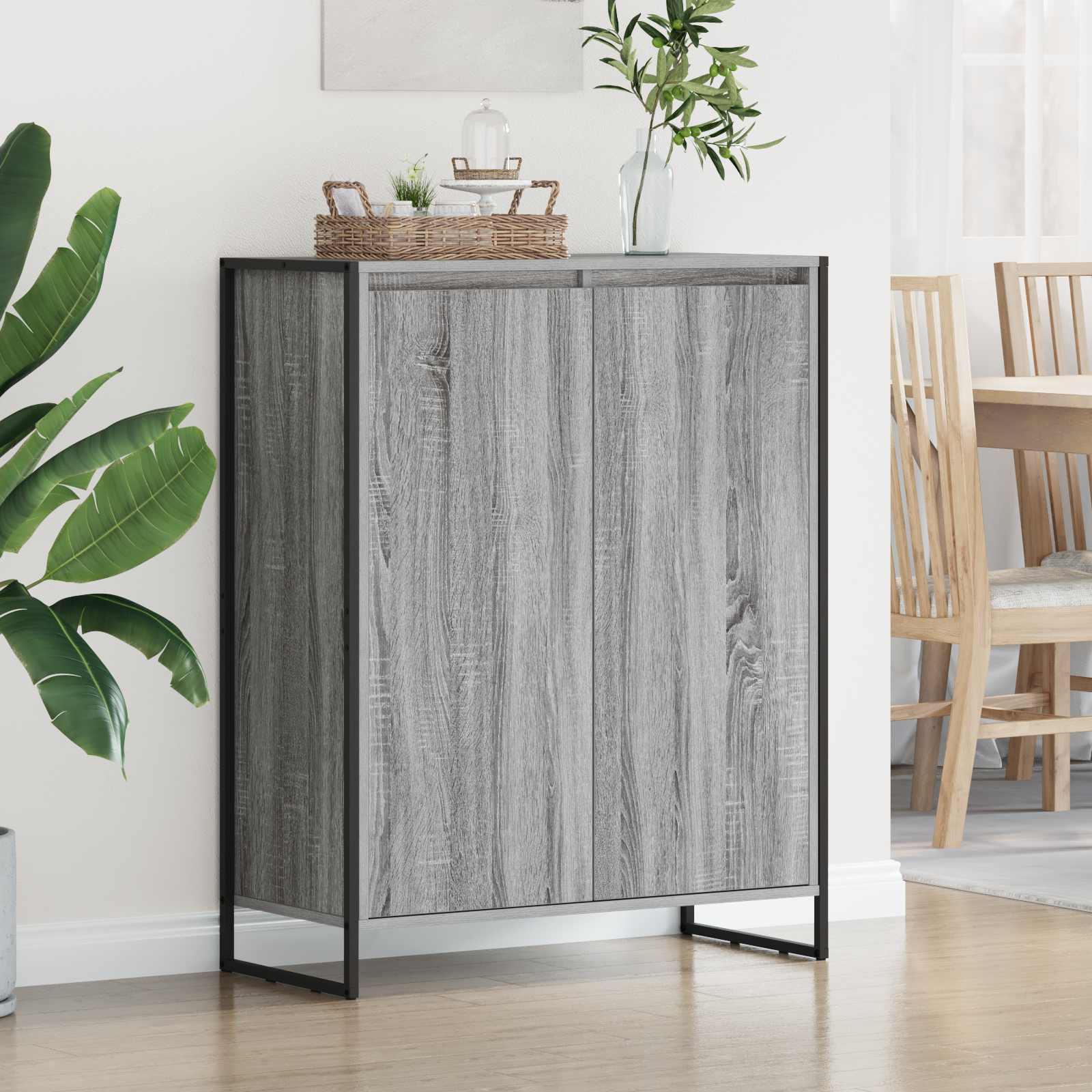 Dulap pentru pantofi Gri Sonoma 79 x 36 x 100 cm Lemn compozit — imaginea 4