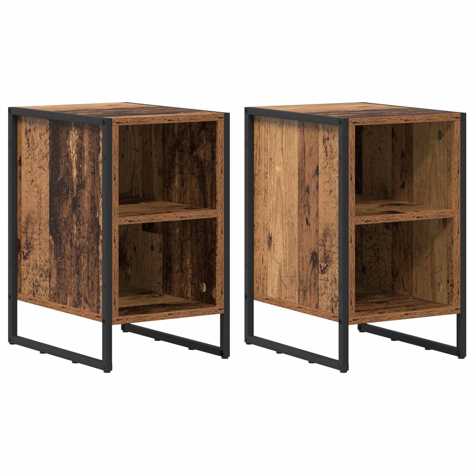 Noptiera 2 pcs Lemn Vechi 39.5 x 30 x 50 cm Lemn compozit