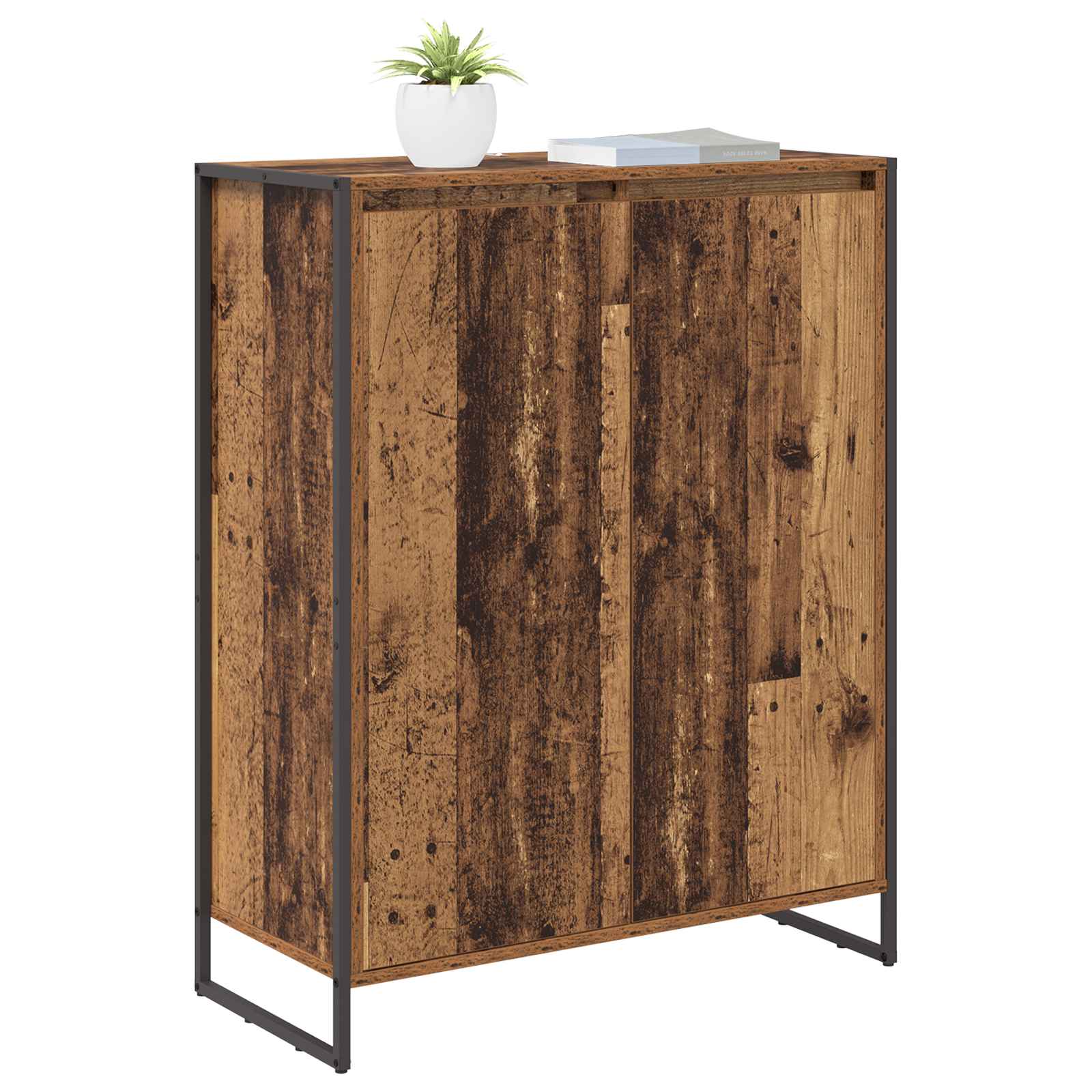 Dulap pentru pantofi Lemn Vechi 79 x 36 x 100 cm Lemn compozit — imaginea 3