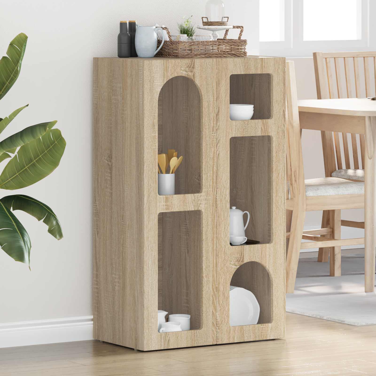 Bufet Stejar Sonoma 59 x 35 x 100,5 cm Lemn compozit — imaginea 2