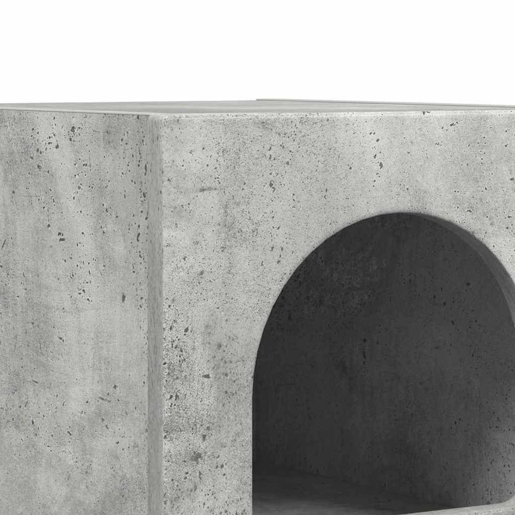 Noptiera Gri din beton 29.5 x 35 x 50 cm Lemn compozit — imaginea 8