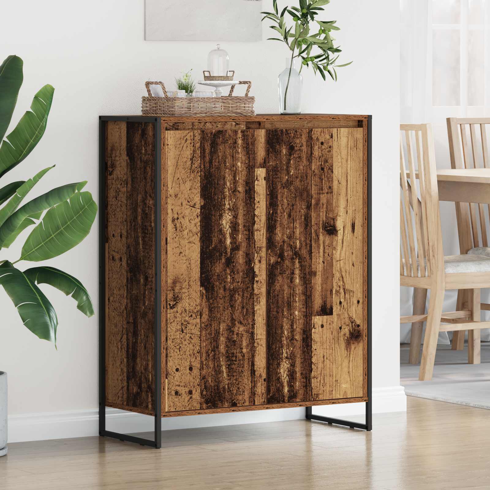 Dulap pentru pantofi Lemn Vechi 79 x 36 x 100 cm Lemn compozit — imaginea 4