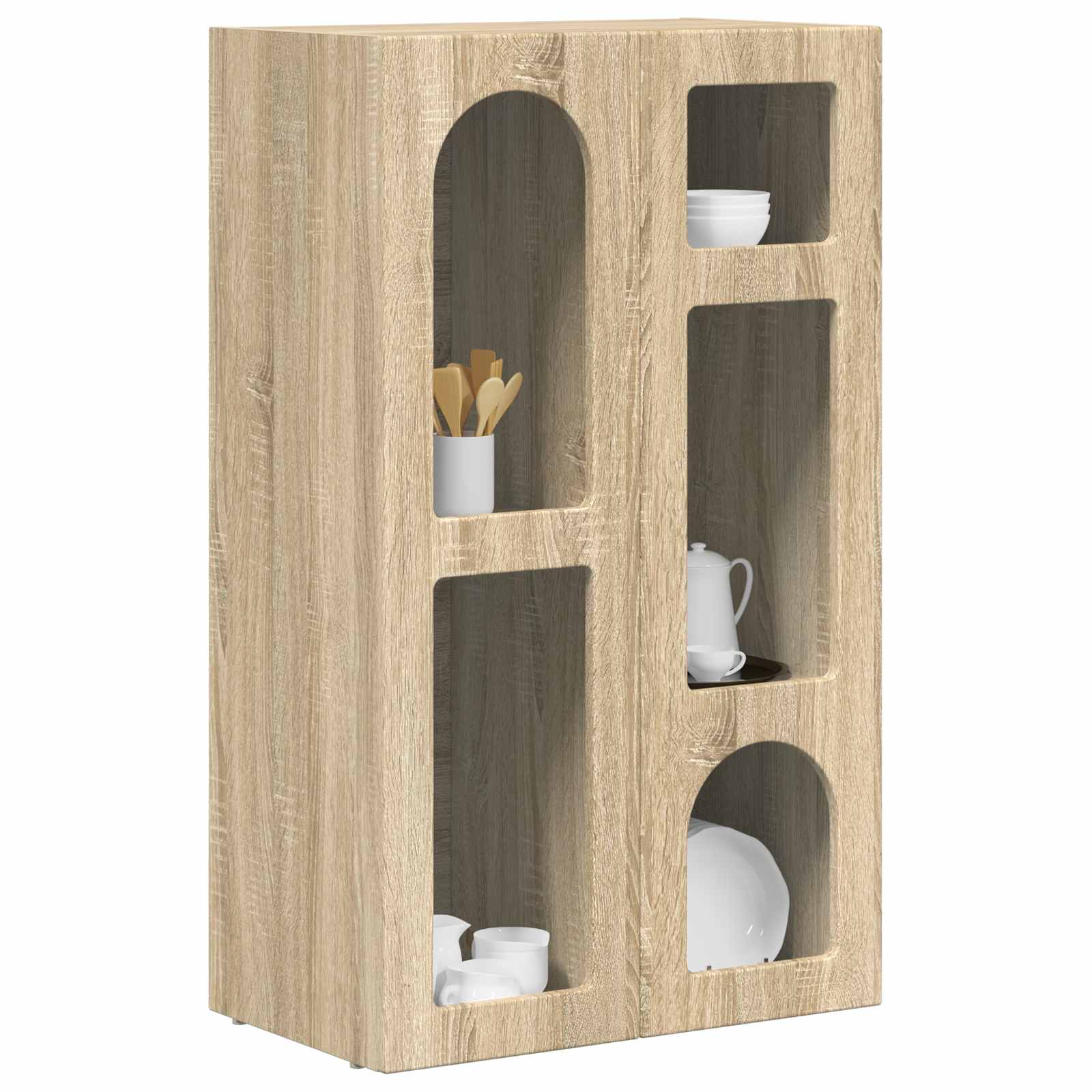 Bufet Stejar Sonoma 59 x 35 x 100,5 cm Lemn compozit — imaginea 3
