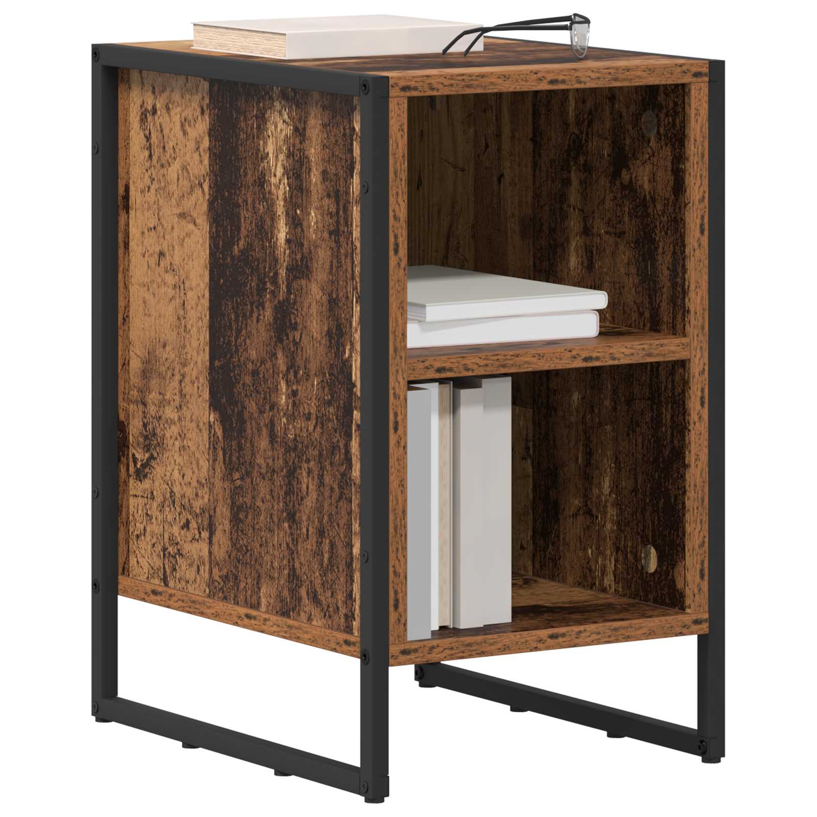 Noptiera 2 pcs Lemn Vechi 39.5 x 30 x 50 cm Lemn compozit — imaginea 3