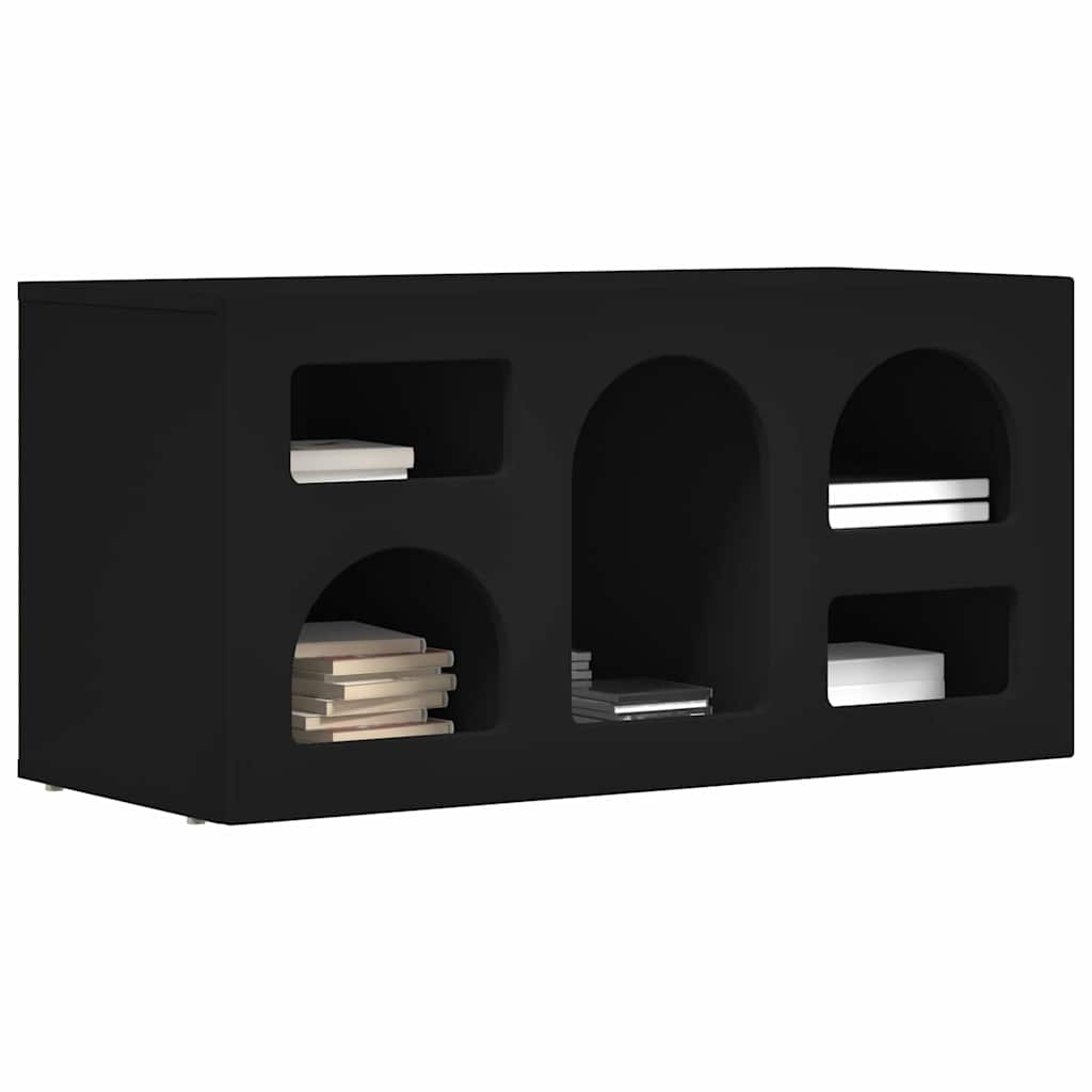 Cabinet TV Negru 80 x 35 x 40 cm Lemn compozit — imaginea 4
