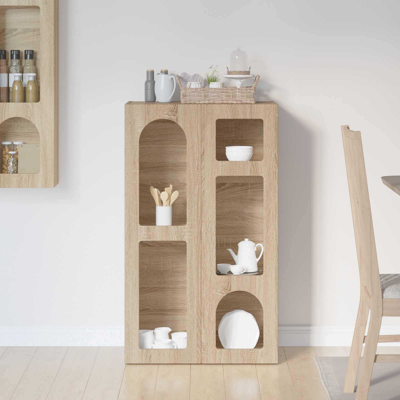 Bufet Stejar Sonoma 59 x 35 x 100,5 cm Lemn compozit — imaginea 4