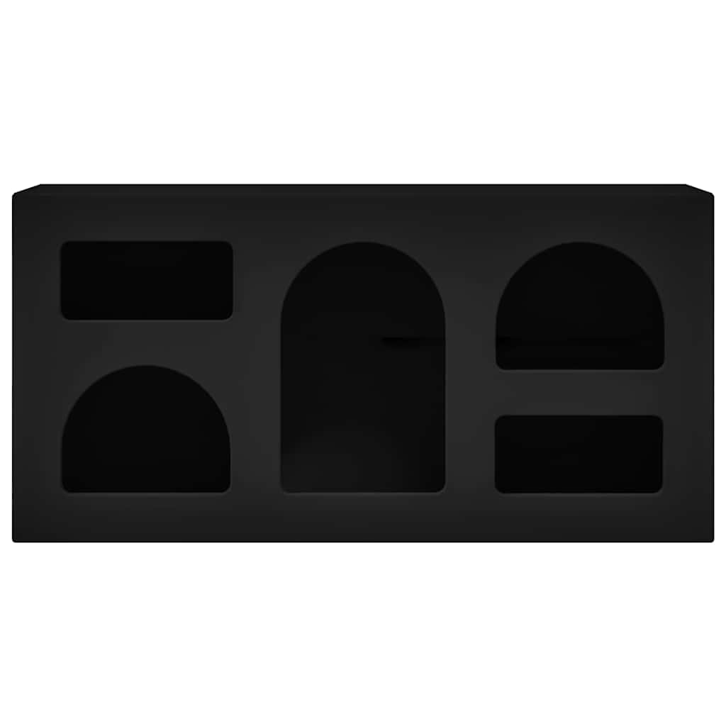 Cabinet TV Negru 80 x 35 x 40 cm Lemn compozit — imaginea 6
