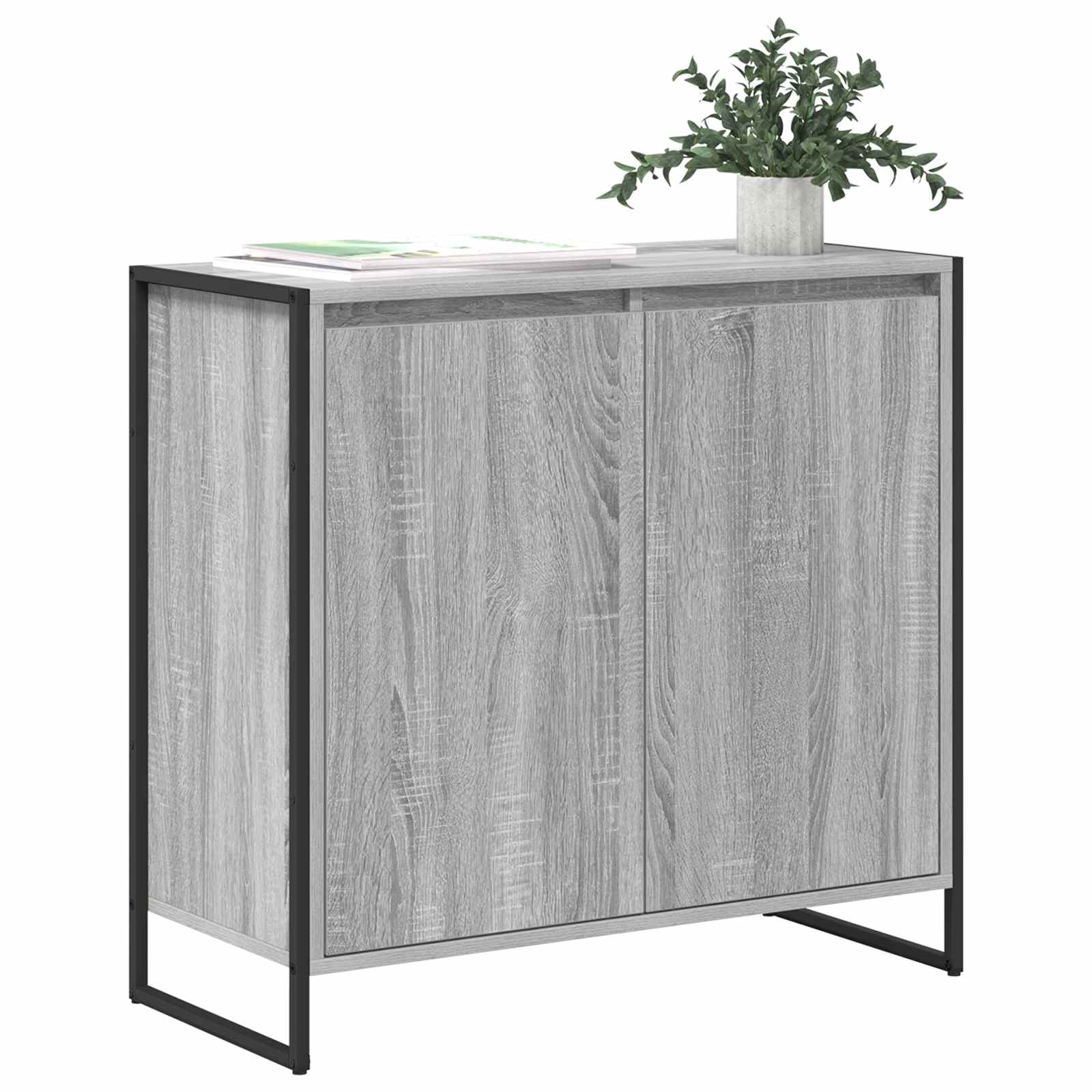 Dulap lateral Gri Sonoma 79 x 36 x 75 cm Lemn compozit — imaginea 3